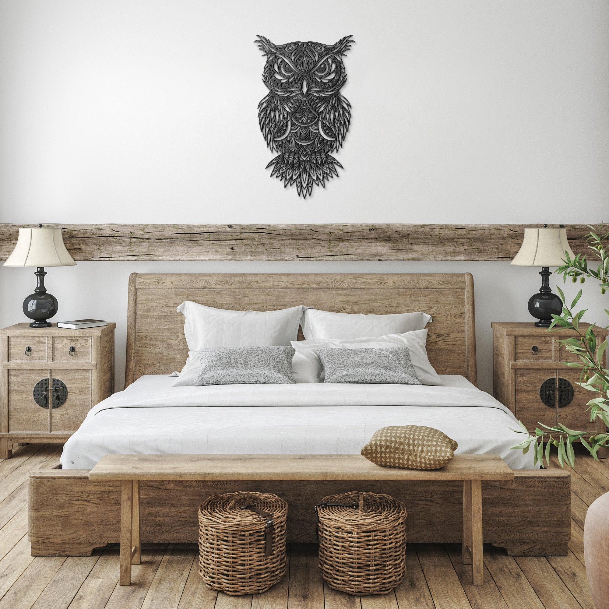 Mandala Owl Sign - Cool Metal Signs