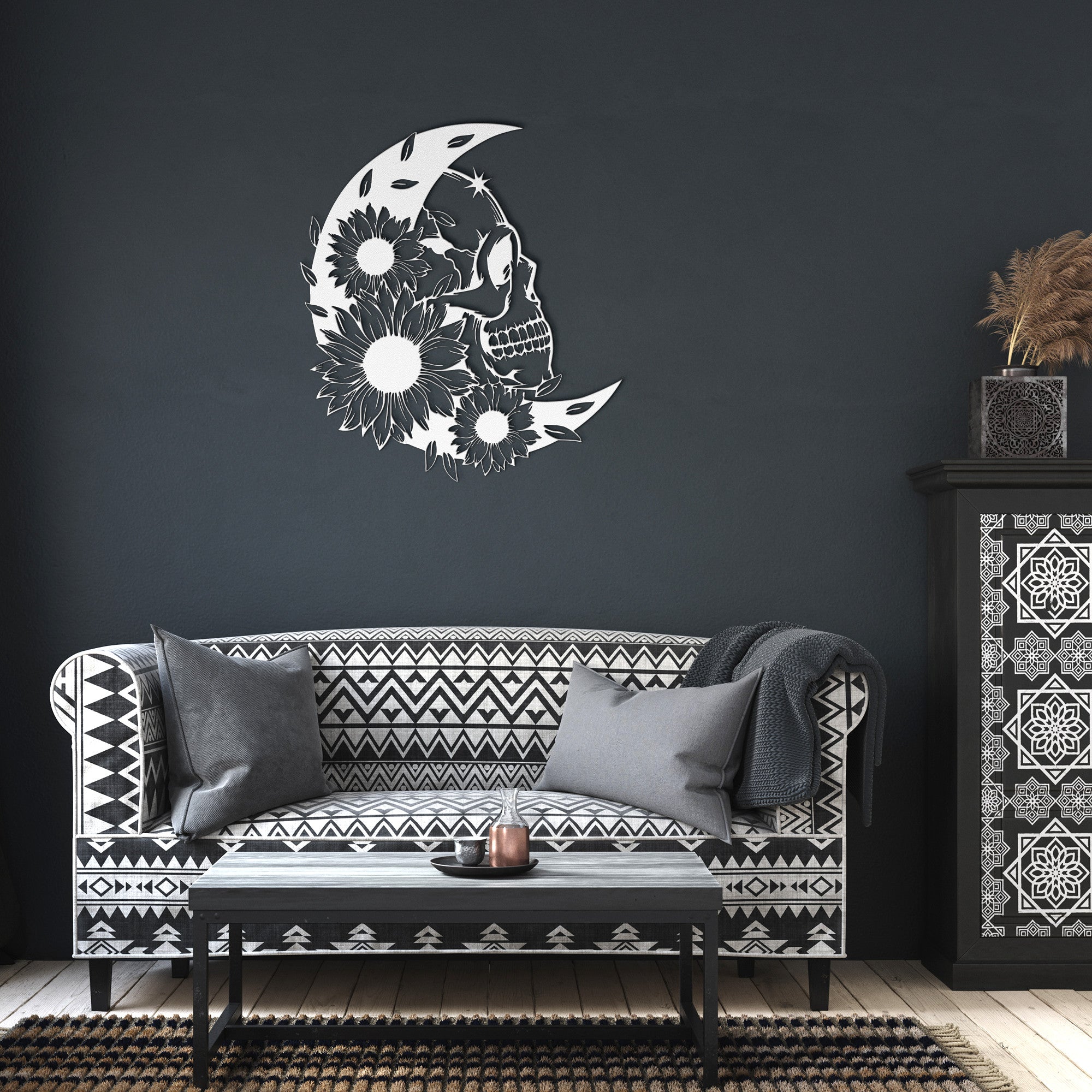 Moon Skull Sign - Cool Metal Signs