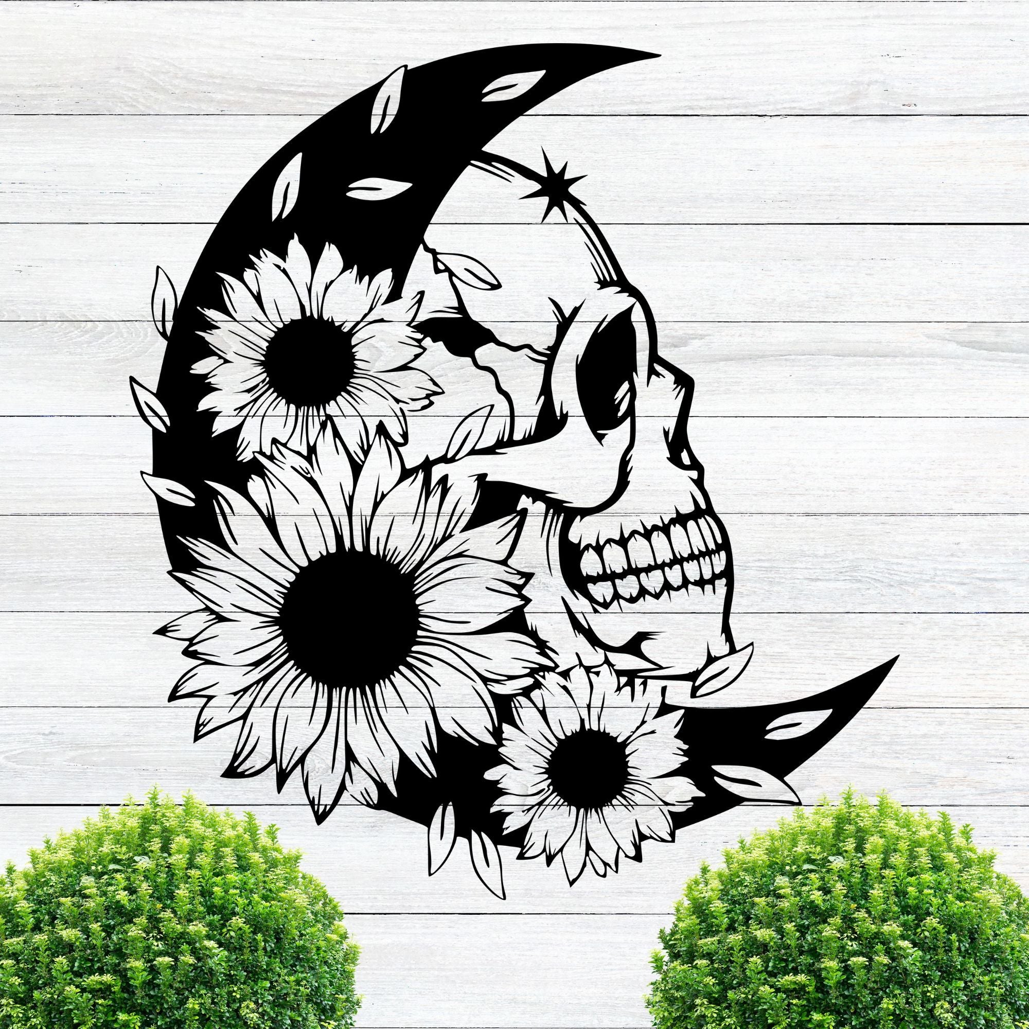 Moon Skull Sign - Cool Metal Signs