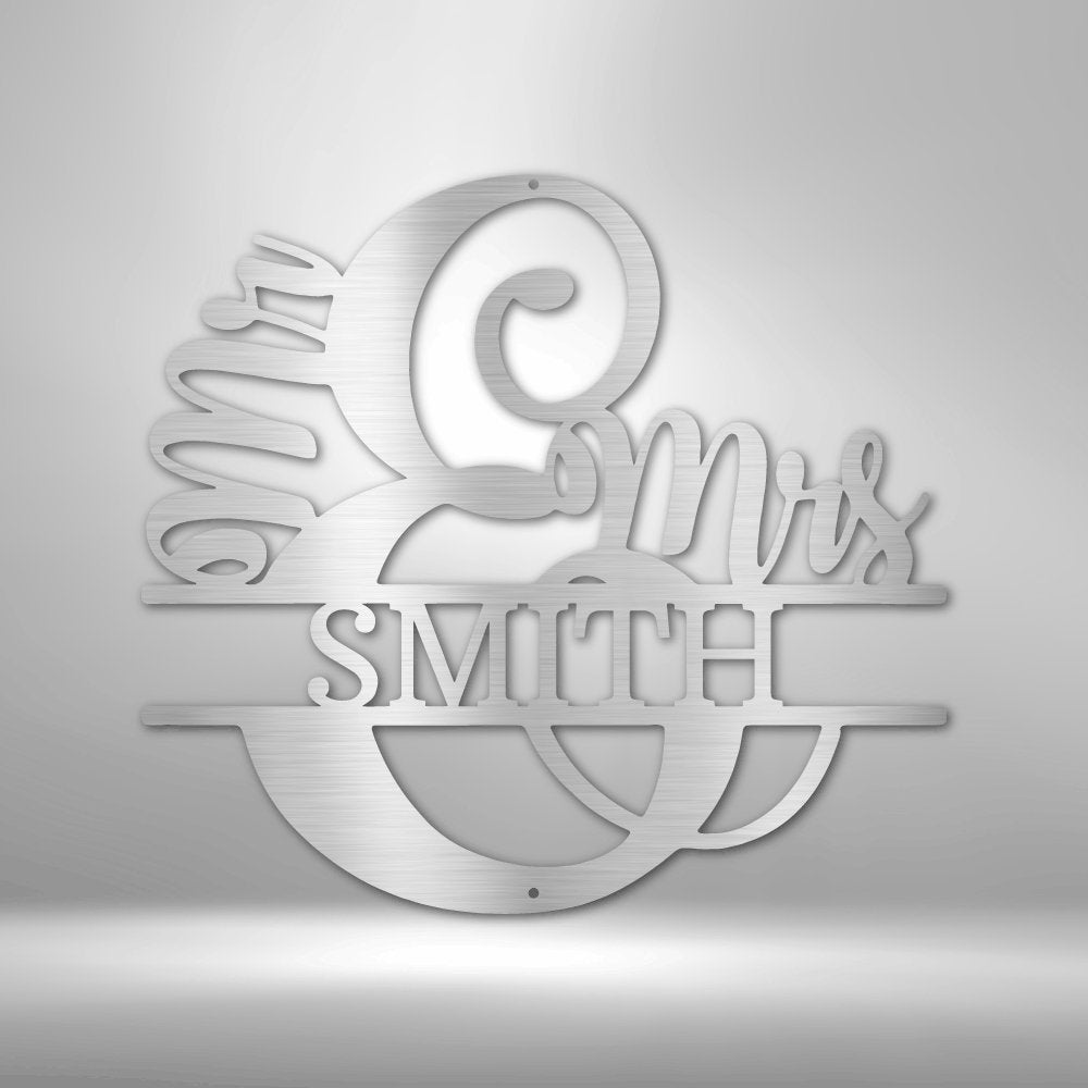 New Couples Monogram - Steel Sign - Cool Metal Signs