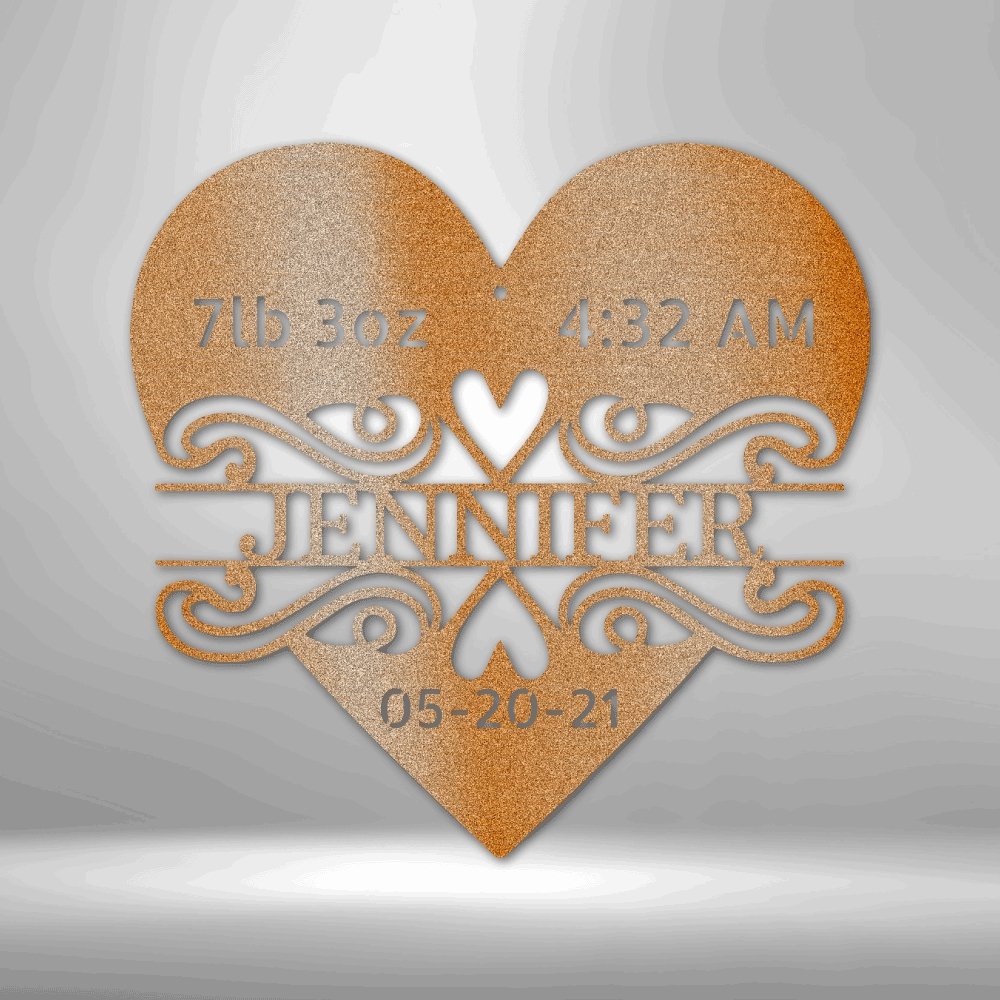 Newborn Love Monogram - Steel Sign - Cool Metal Signs