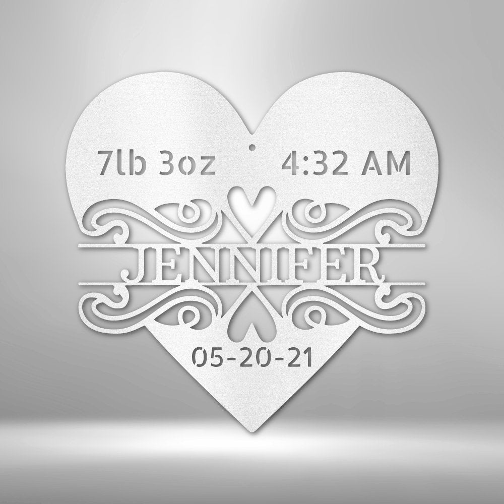 Newborn Love Monogram - Steel Sign - Cool Metal Signs