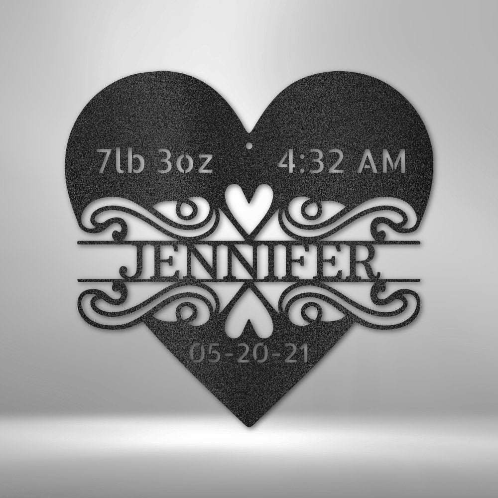 Newborn Love Monogram - Steel Sign - Cool Metal Signs