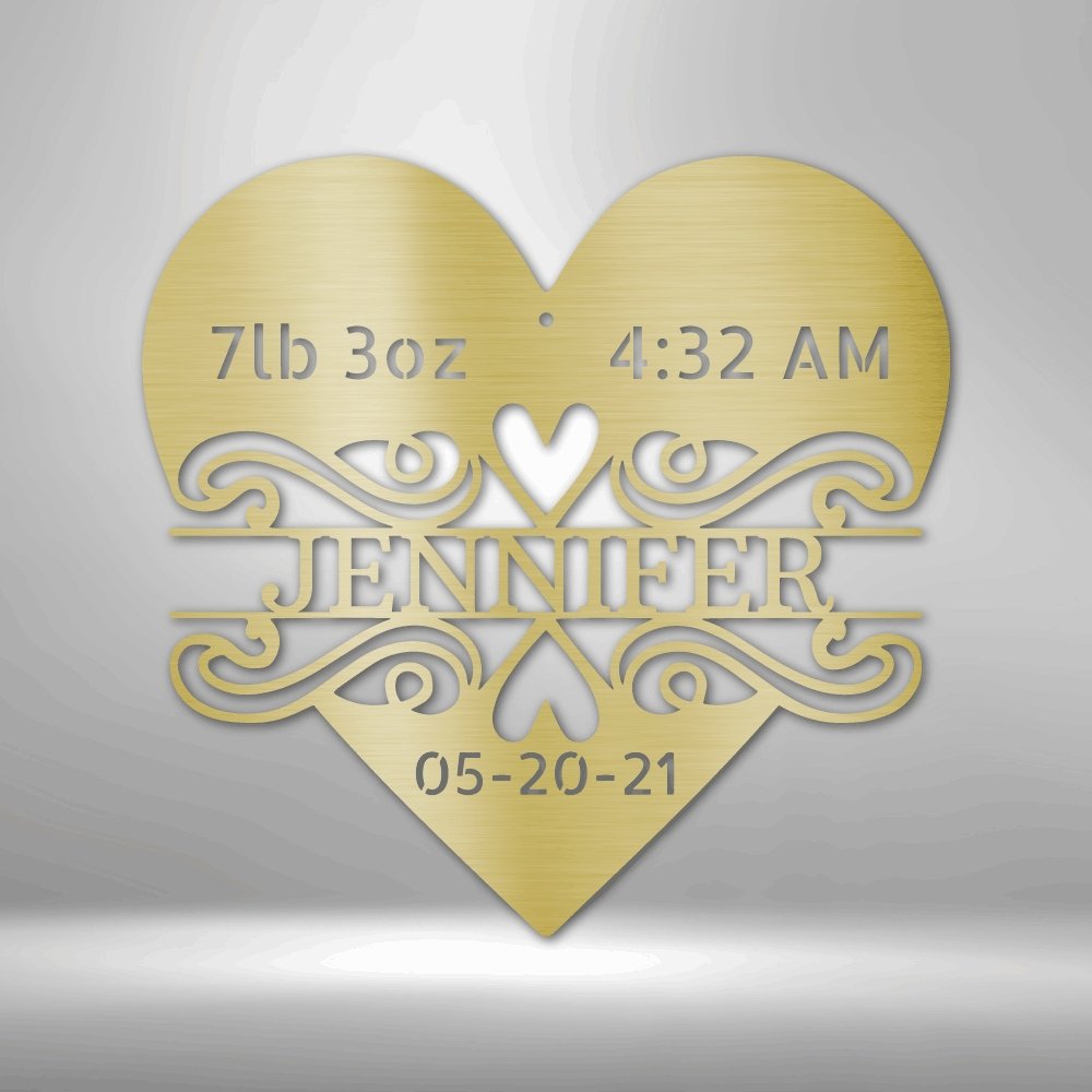 Newborn Love Monogram - Steel Sign - Cool Metal Signs