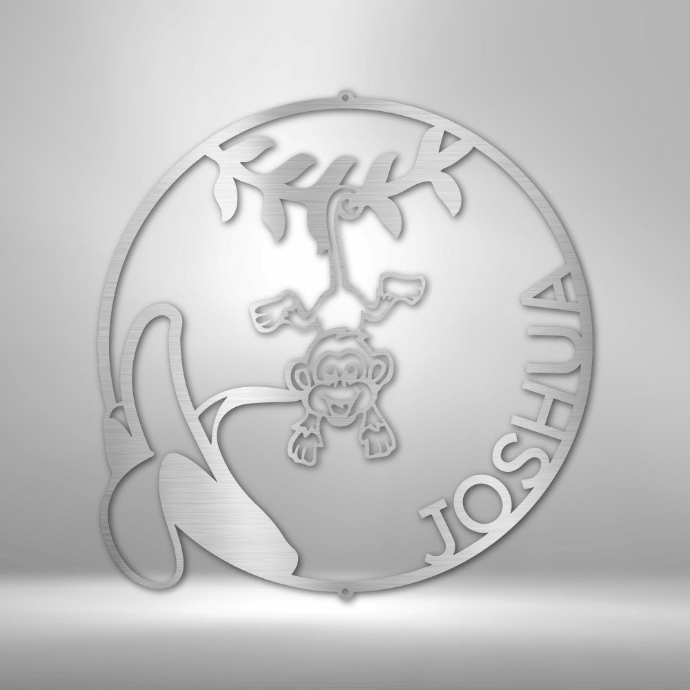 Our Little Monkey Monogram - Steel Sign - Cool Metal Signs