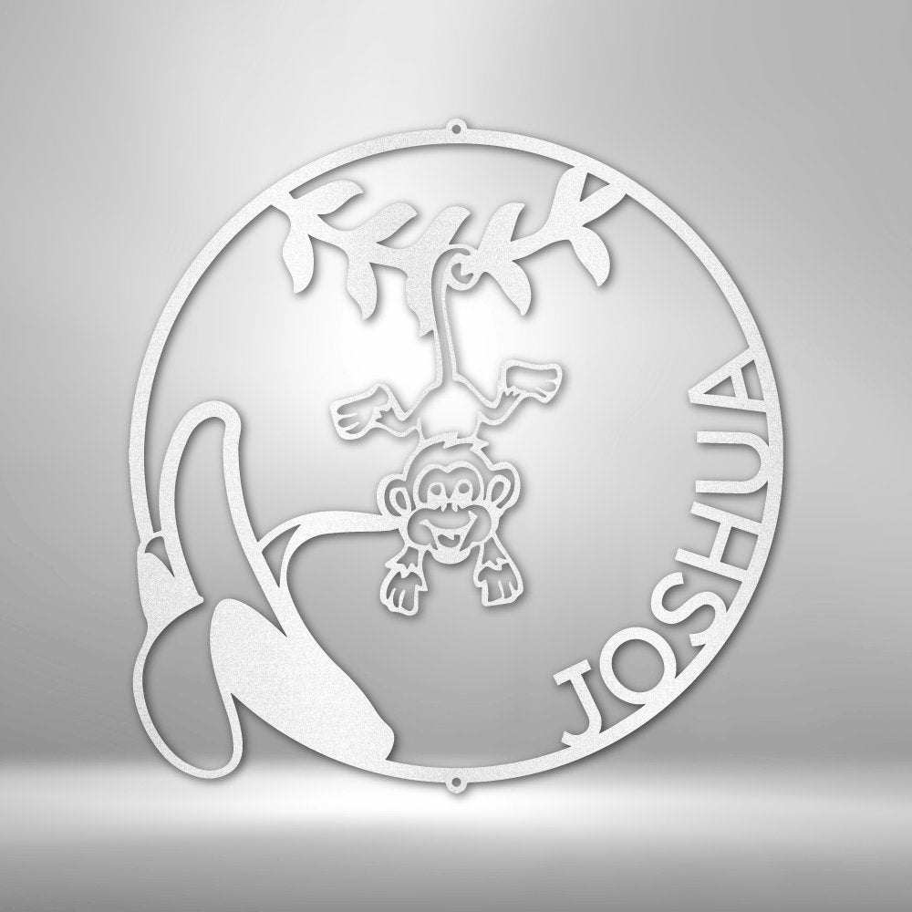 Our Little Monkey Monogram - Steel Sign - Cool Metal Signs