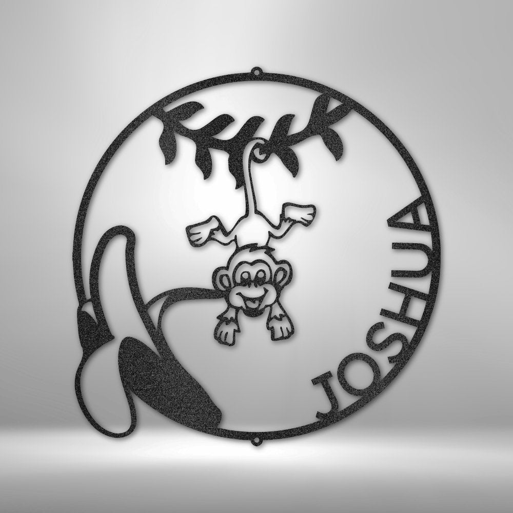 Our Little Monkey Monogram - Steel Sign - Cool Metal Signs