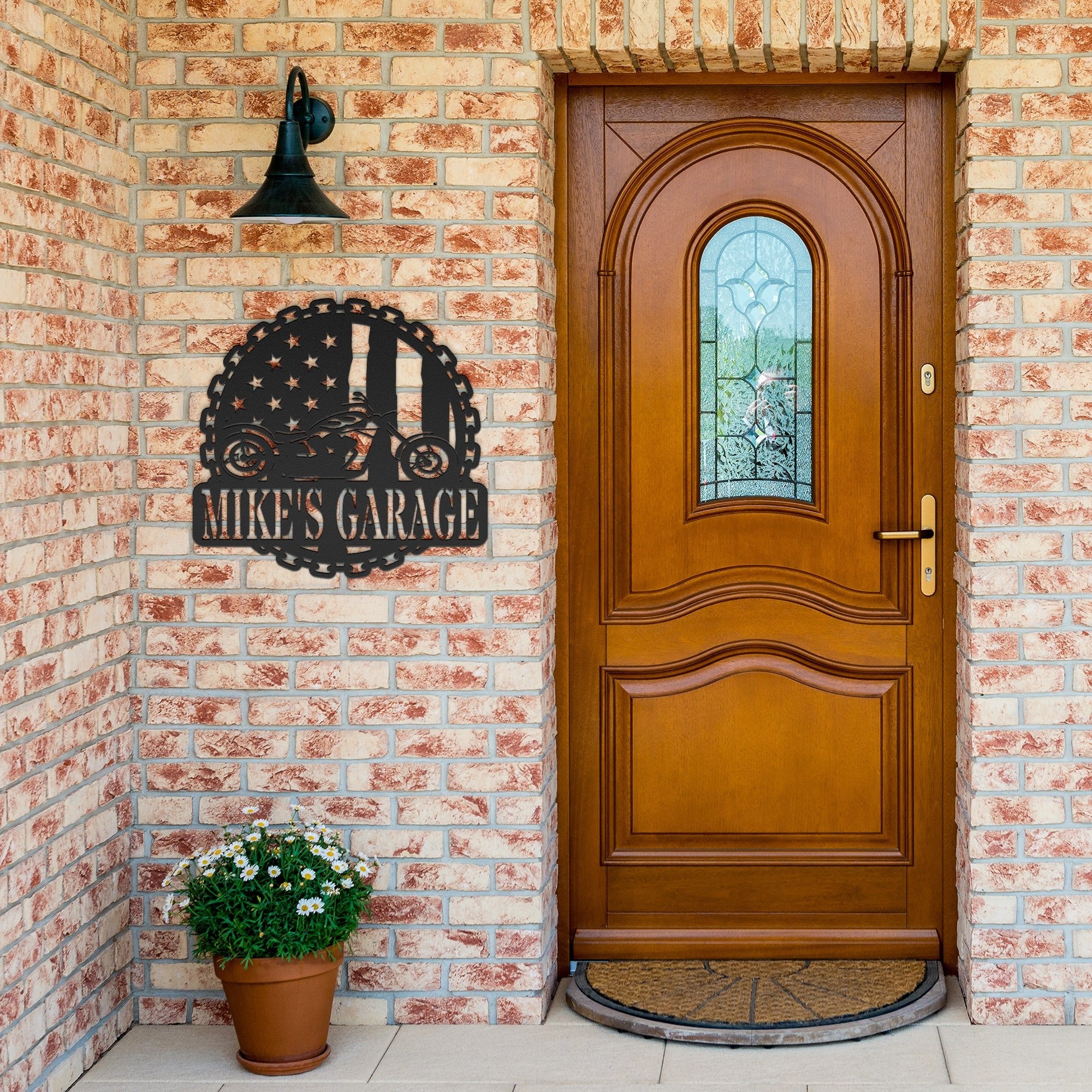 Personalized American Motorcycle Sign - Cool Metal Signs