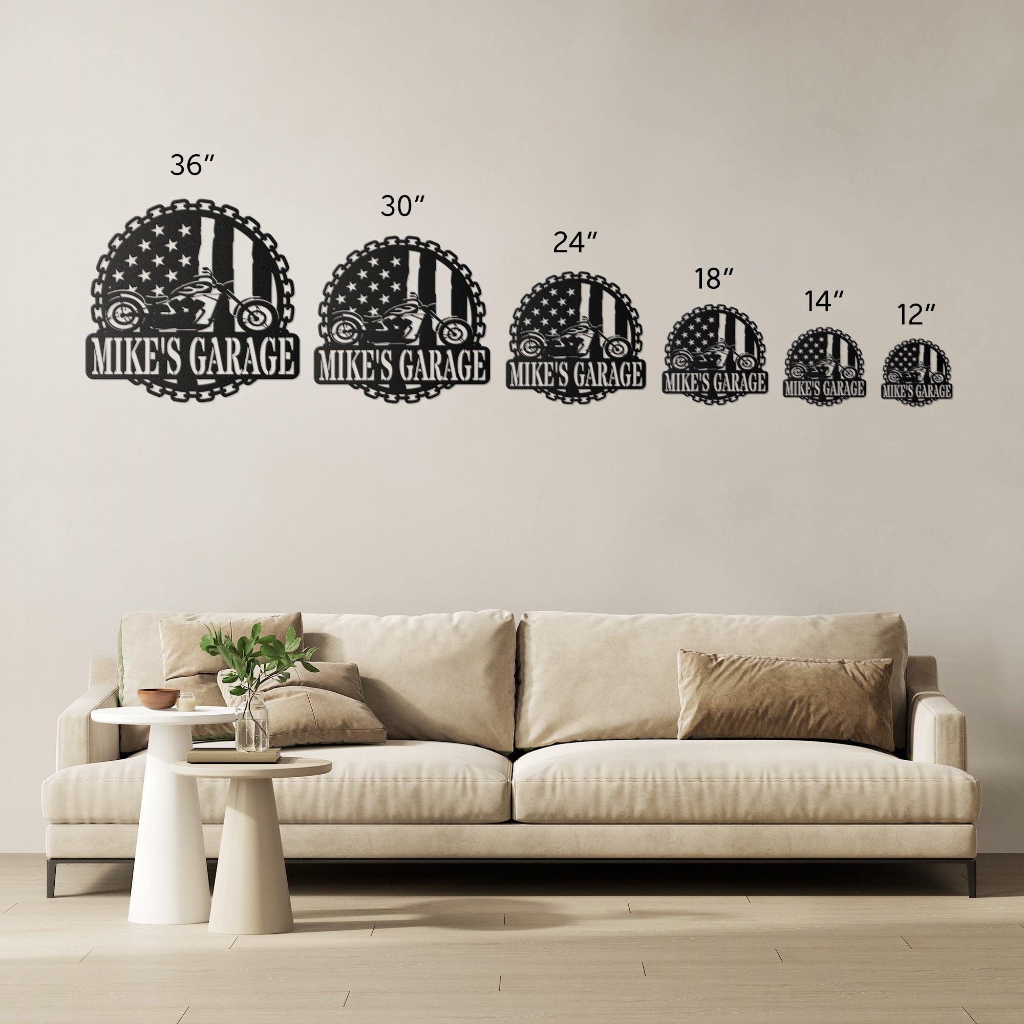 Personalized American Motorcycle Sign - Cool Metal Signs