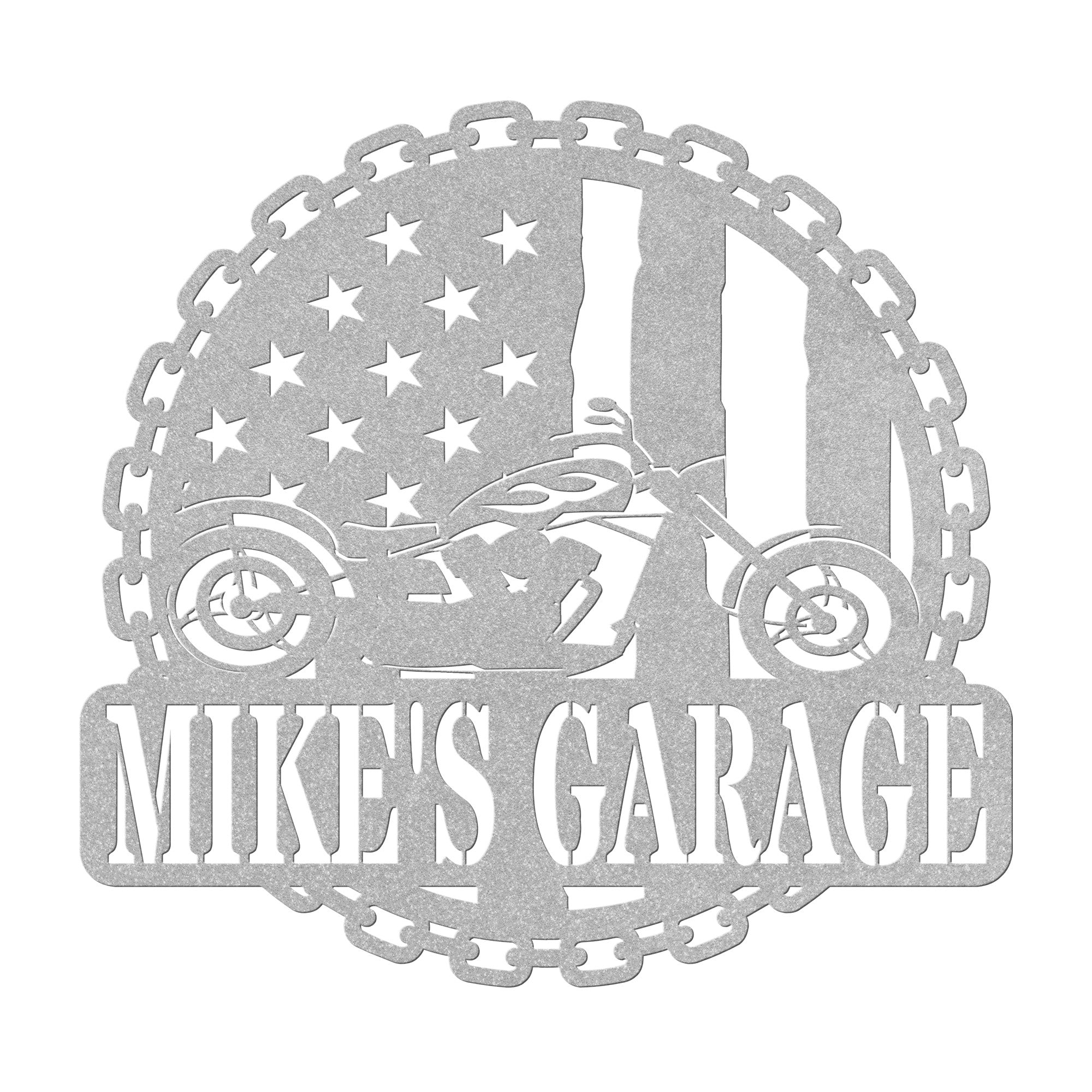 Personalized American Motorcycle Sign - Cool Metal Signs