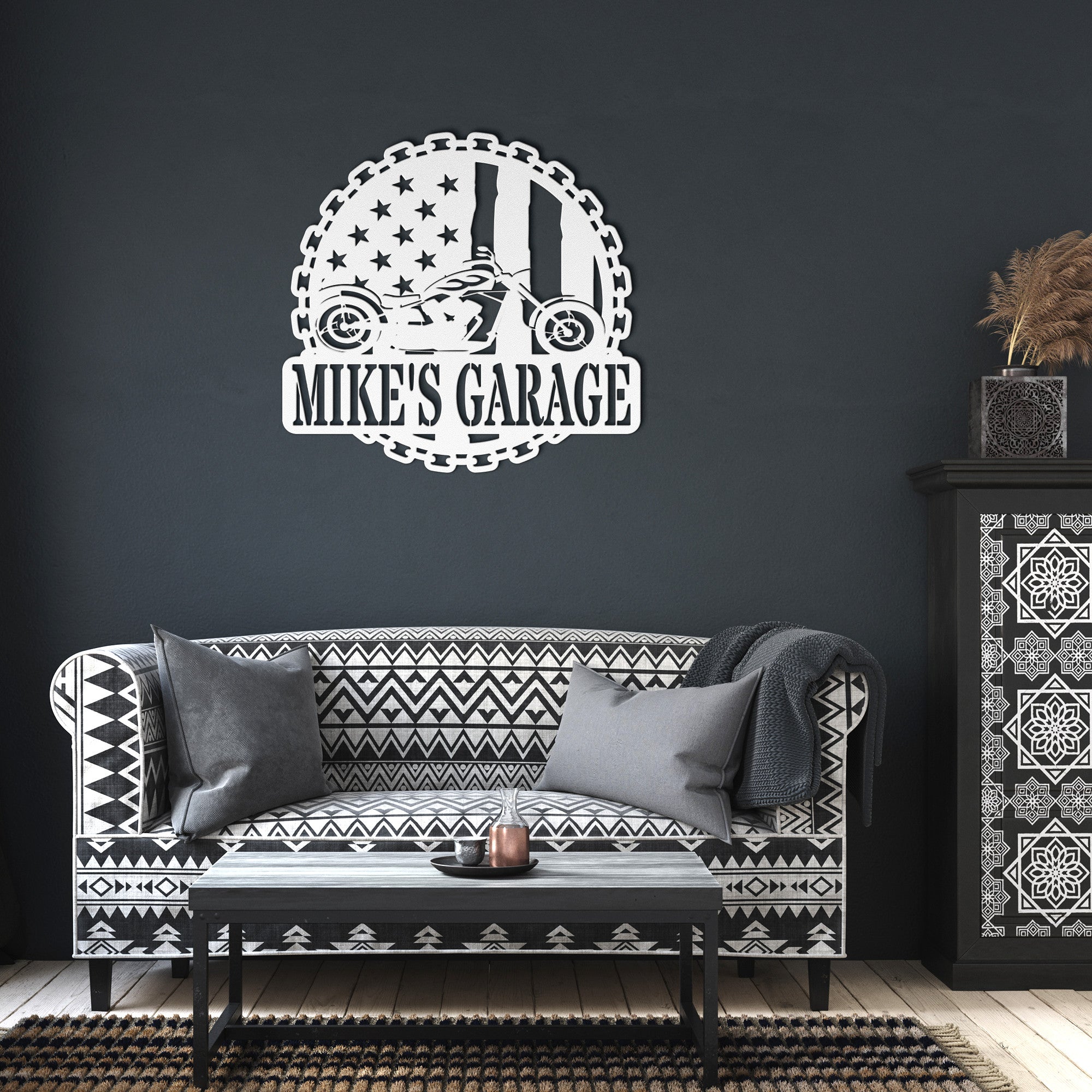 Personalized American Motorcycle Sign - Cool Metal Signs