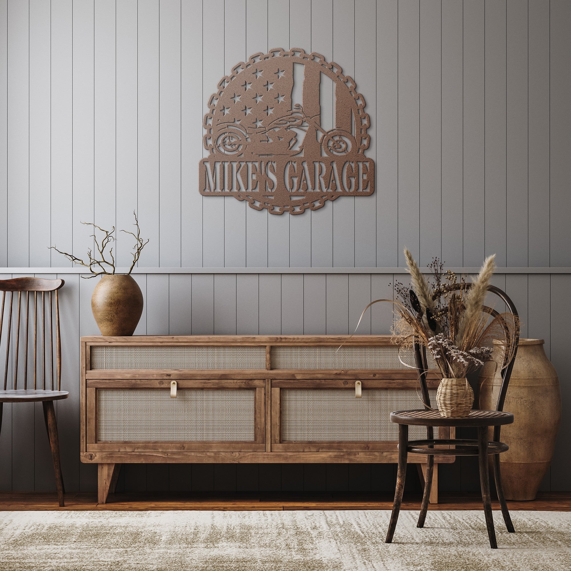 Personalized American Motorcycle Sign - Cool Metal Signs