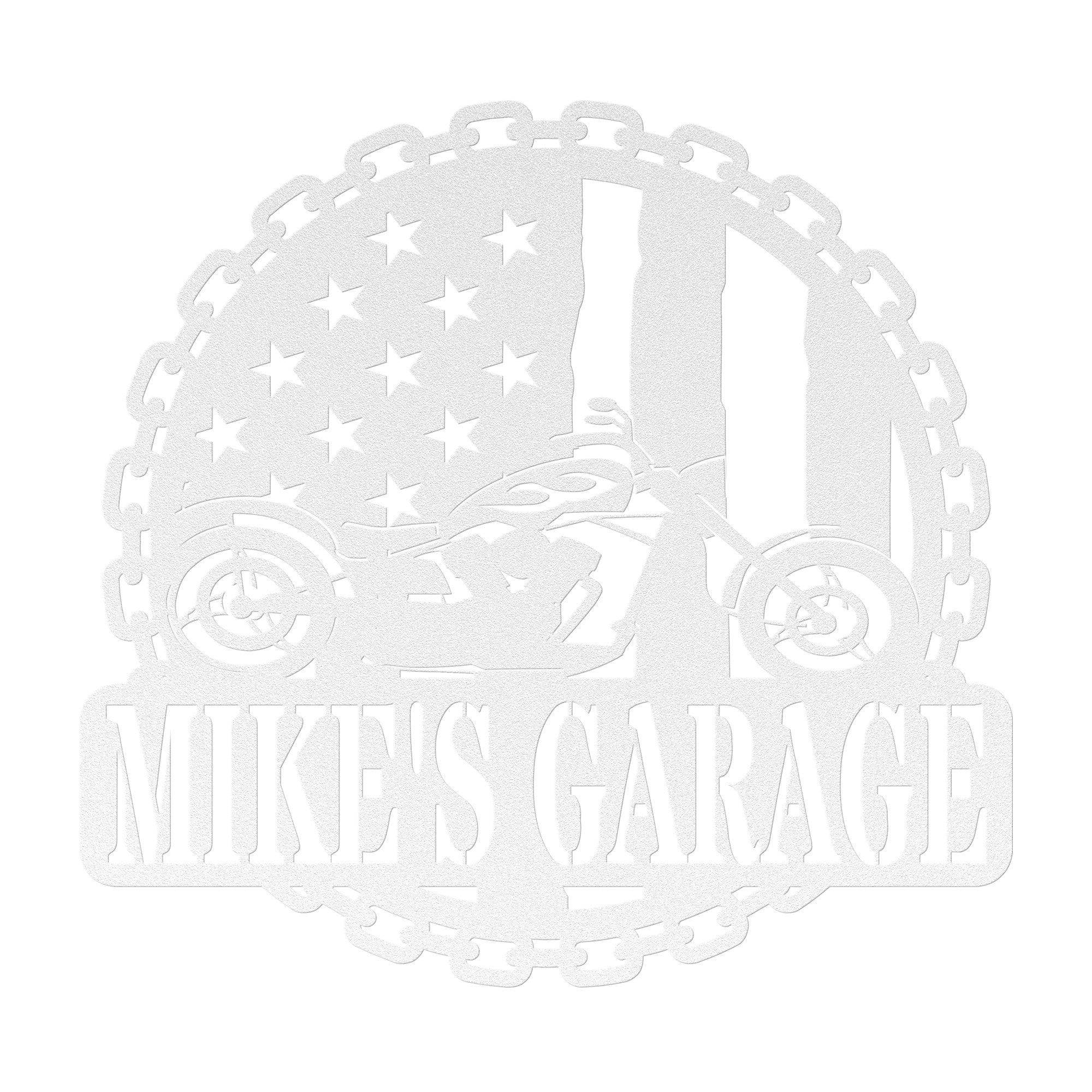 Personalized American Motorcycle Sign - Cool Metal Signs