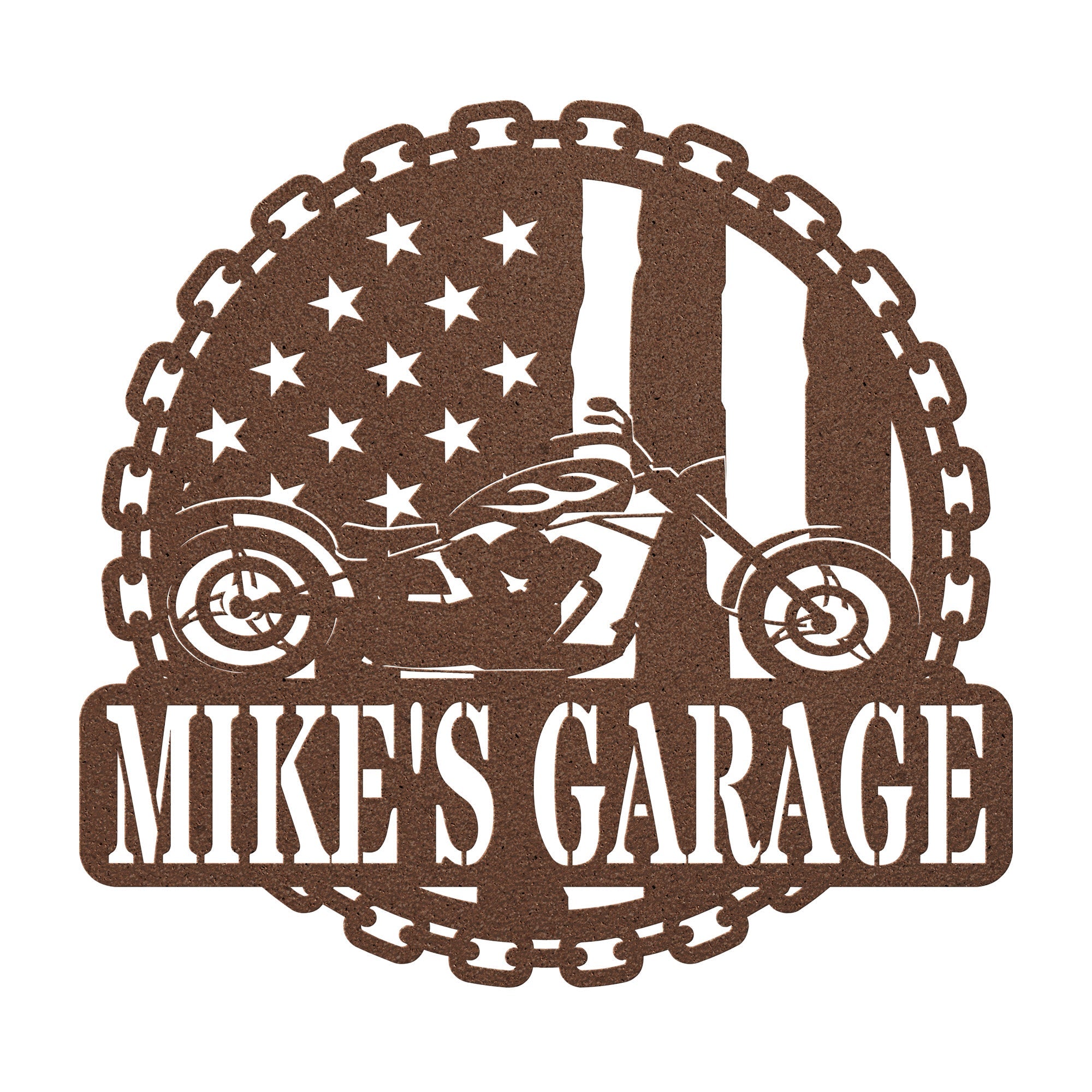 Personalized American Motorcycle Sign - Cool Metal Signs