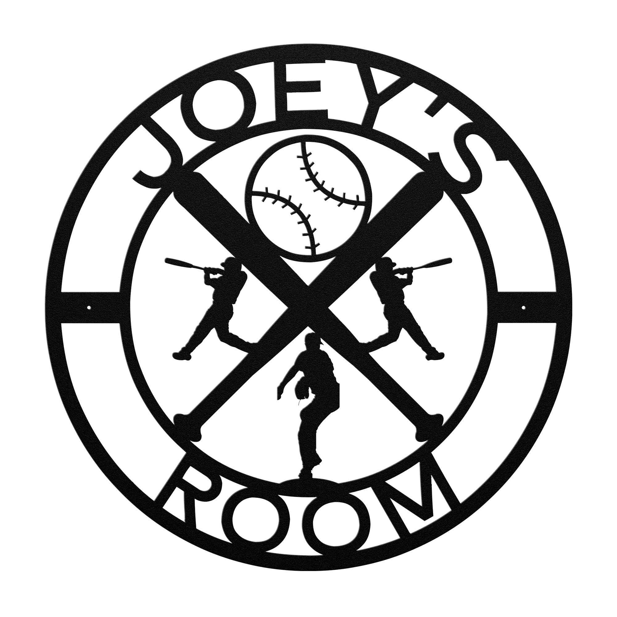 Personalized Baseball Sign - Cool Metal Signs