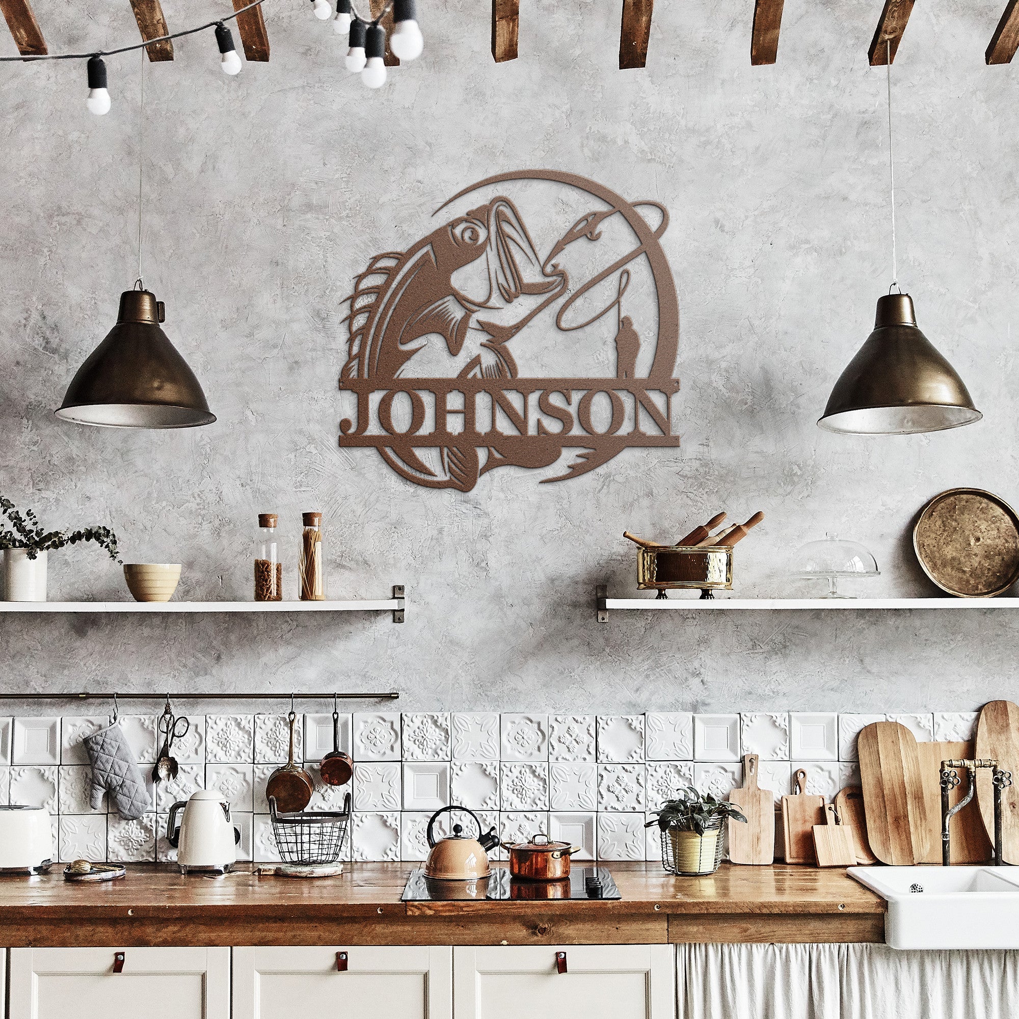 Personalized Bass Fishing Sign - Cool Metal Signs