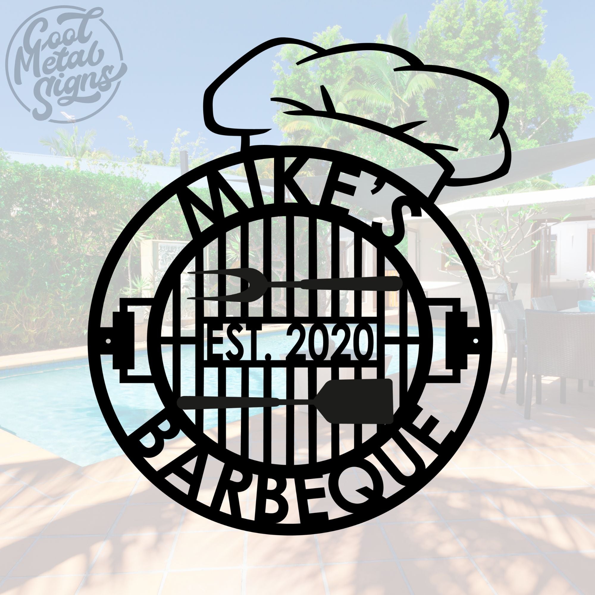 Personalized BBQ Sign - Cool Metal Signs