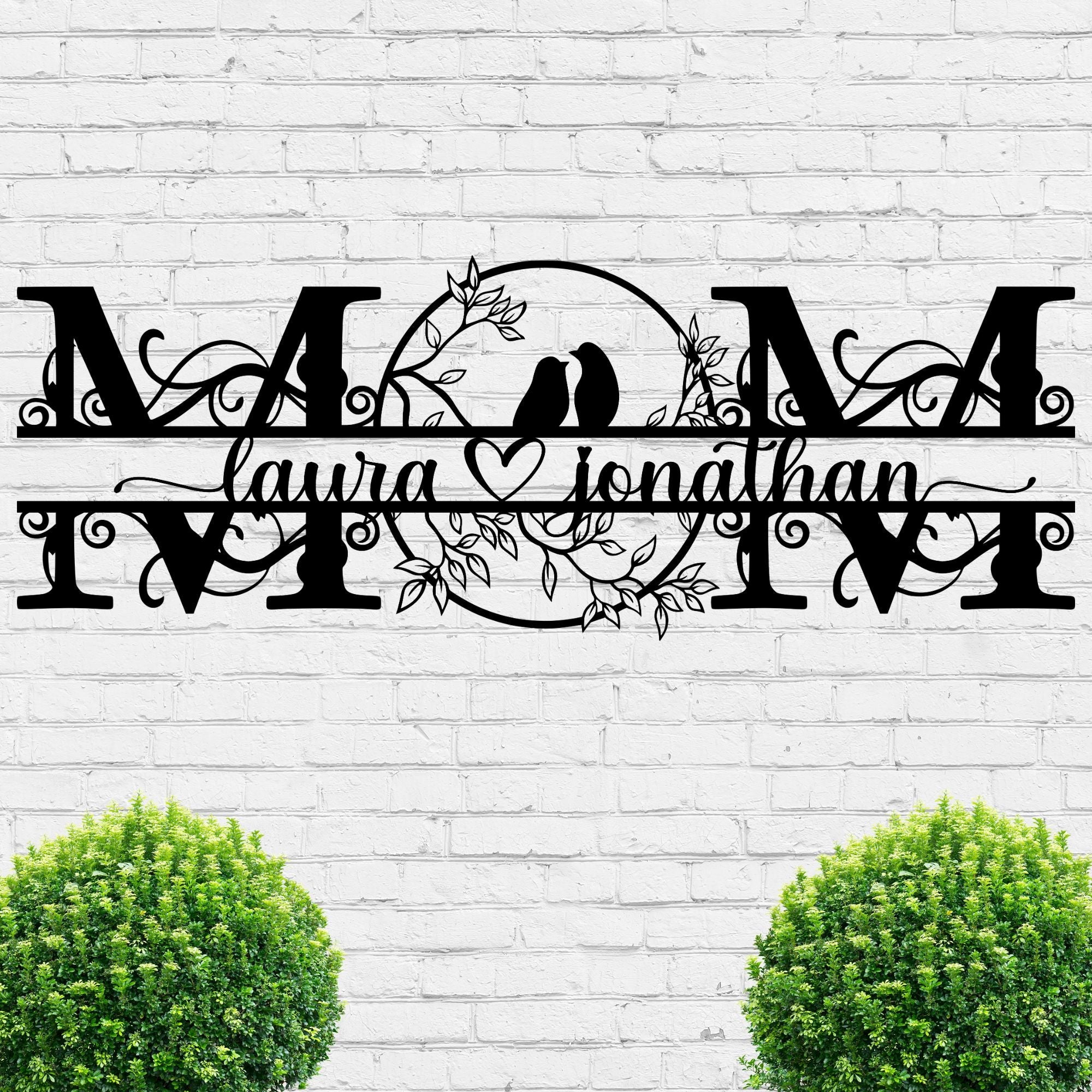 Personalized Bird Mom Sign - Cool Metal Signs