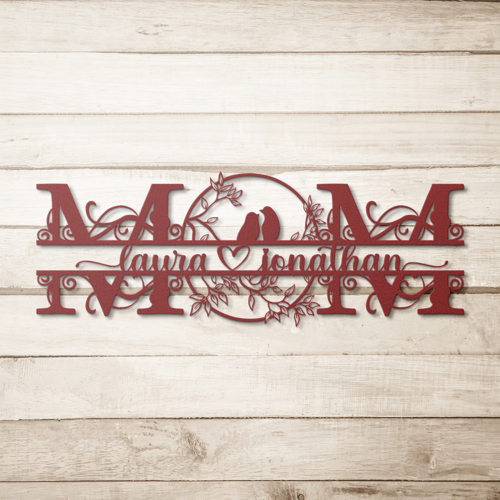 Personalized Bird Mom Sign - Cool Metal Signs