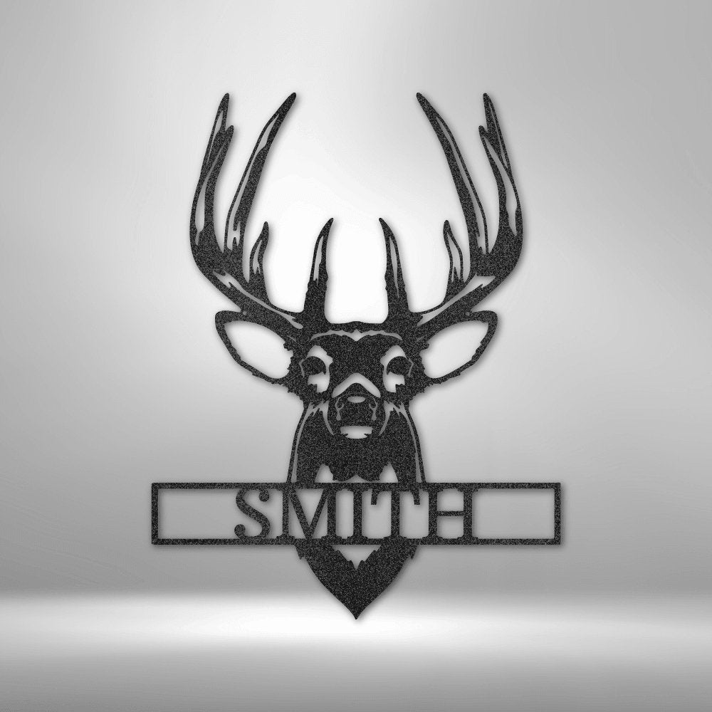 Personalized Buck Mount Monogram - Made in the USA - Cool Metal Signs