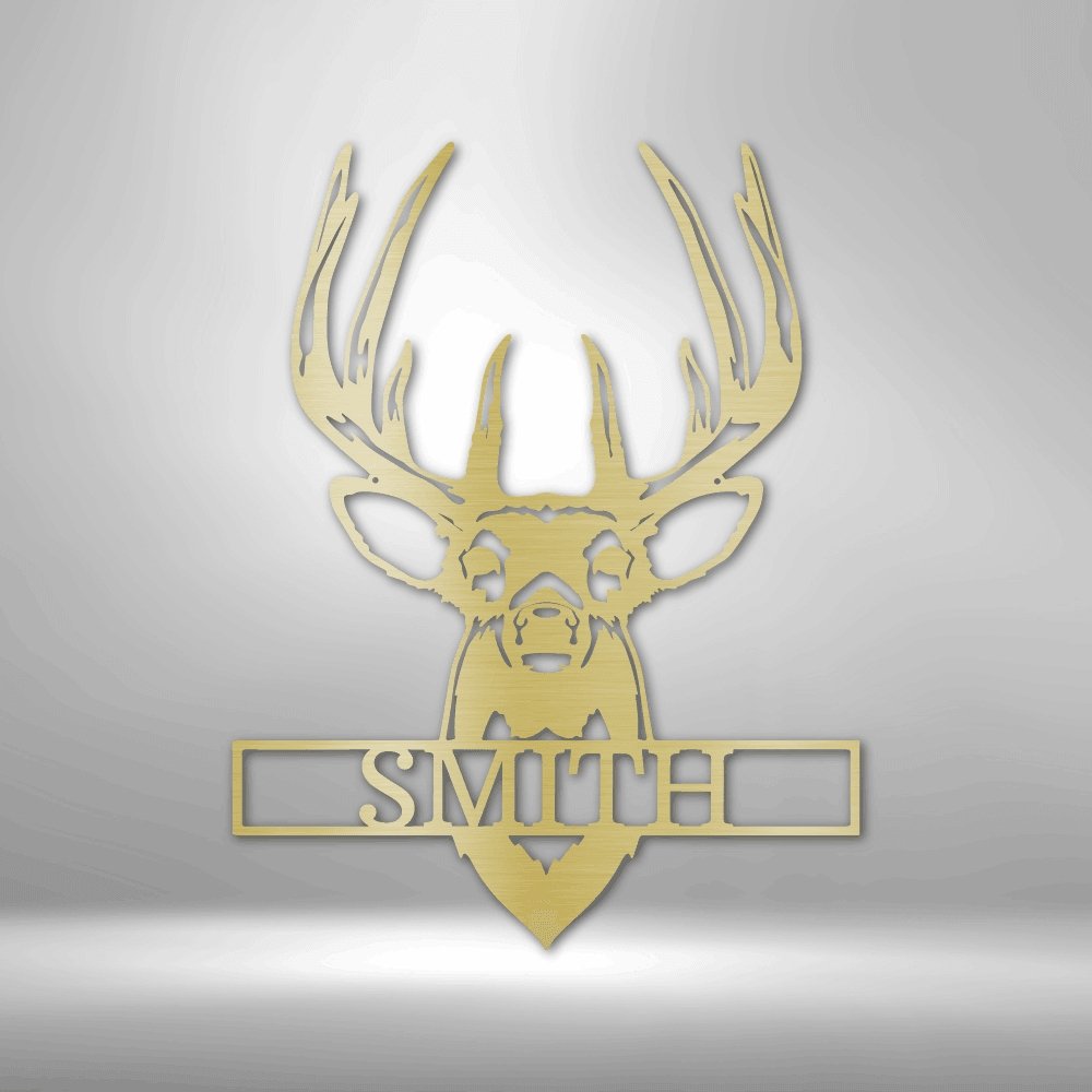 Personalized Buck Mount Monogram - Made in the USA - Cool Metal Signs