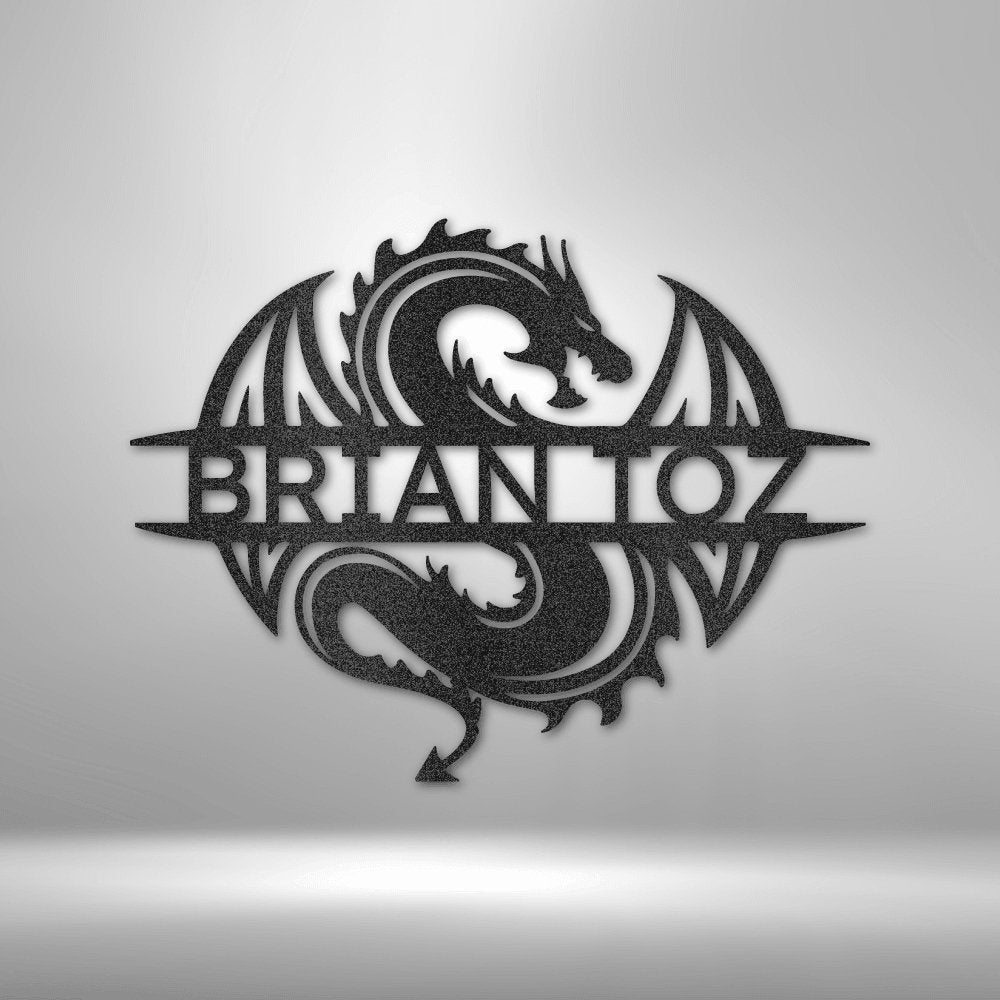 Personalized Celtic Dragon Monogram - Made in the USA - Cool Metal Signs
