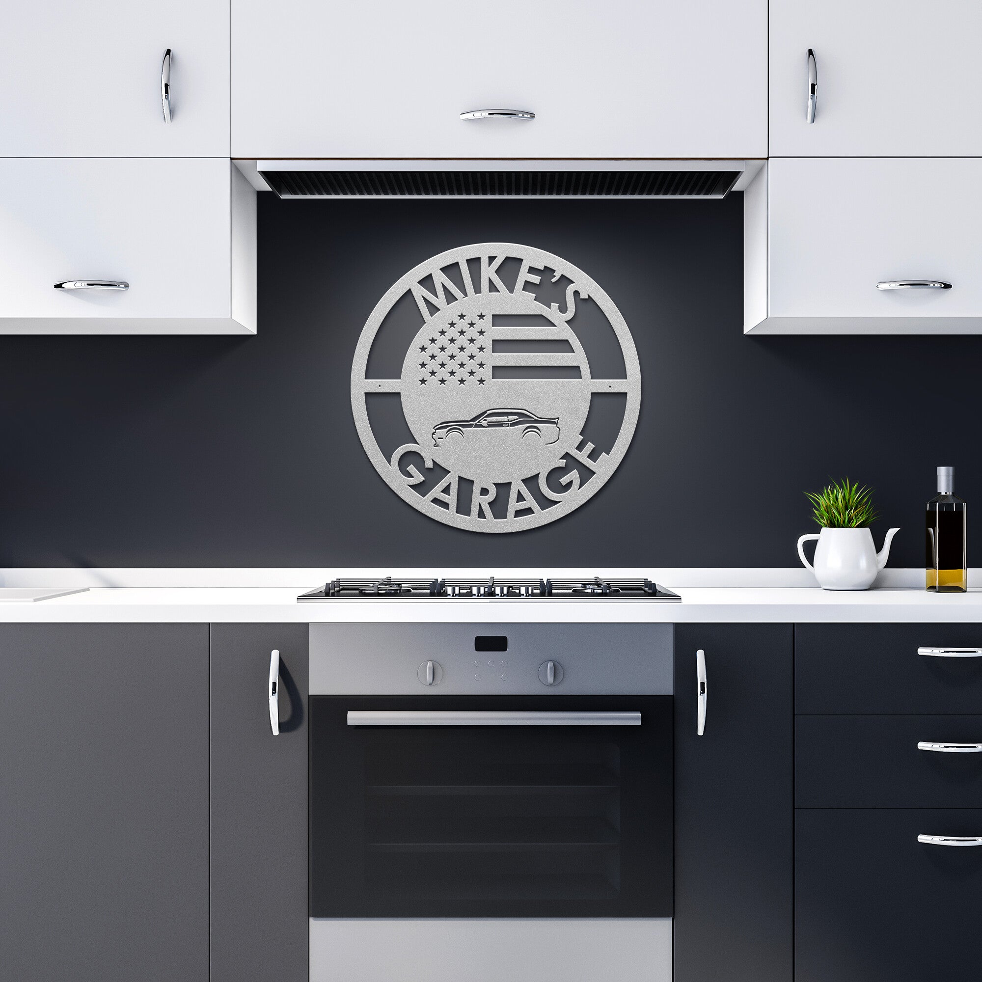 Personalized Challenger Garage Sign - Cool Metal Signs