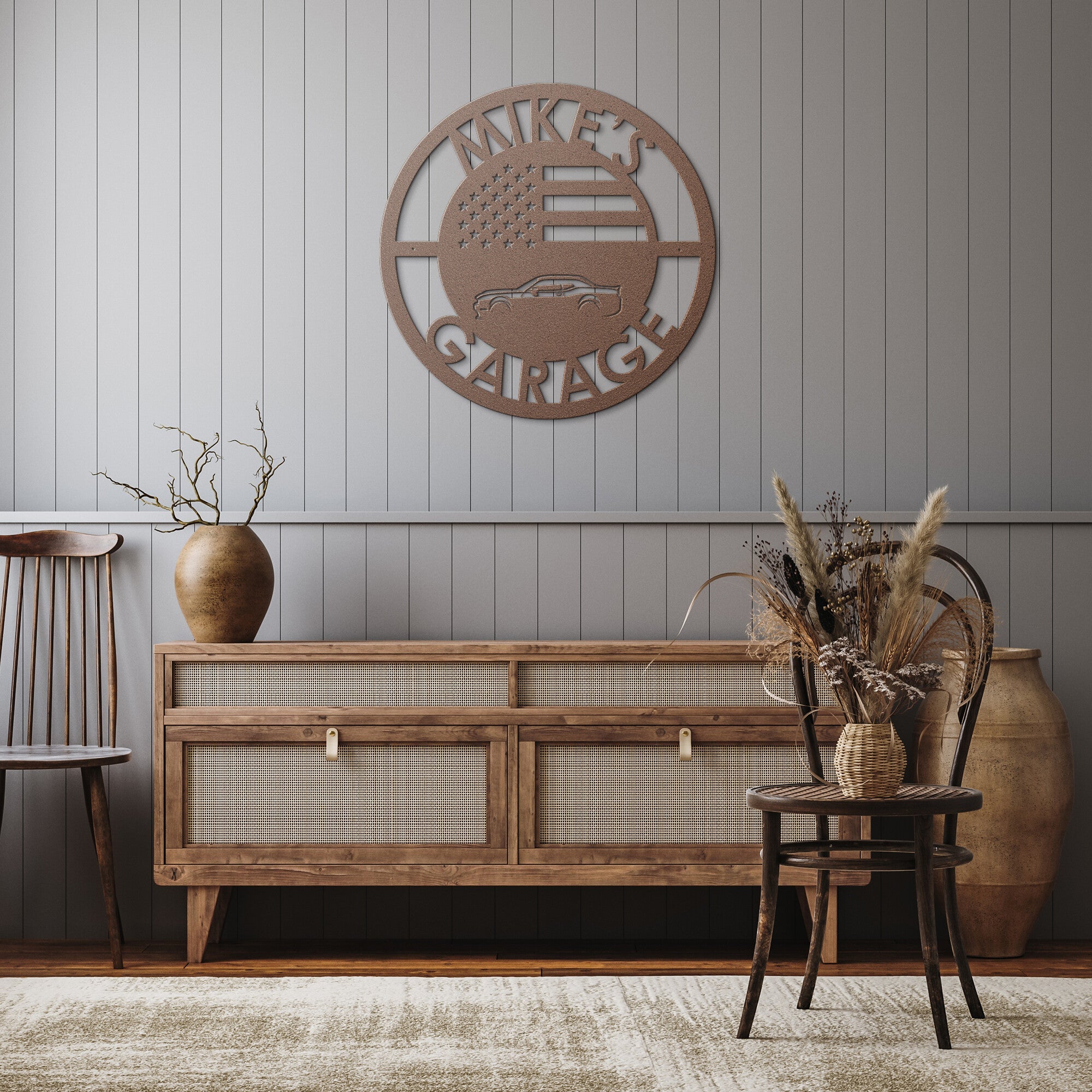 Personalized Challenger Garage Sign - Cool Metal Signs