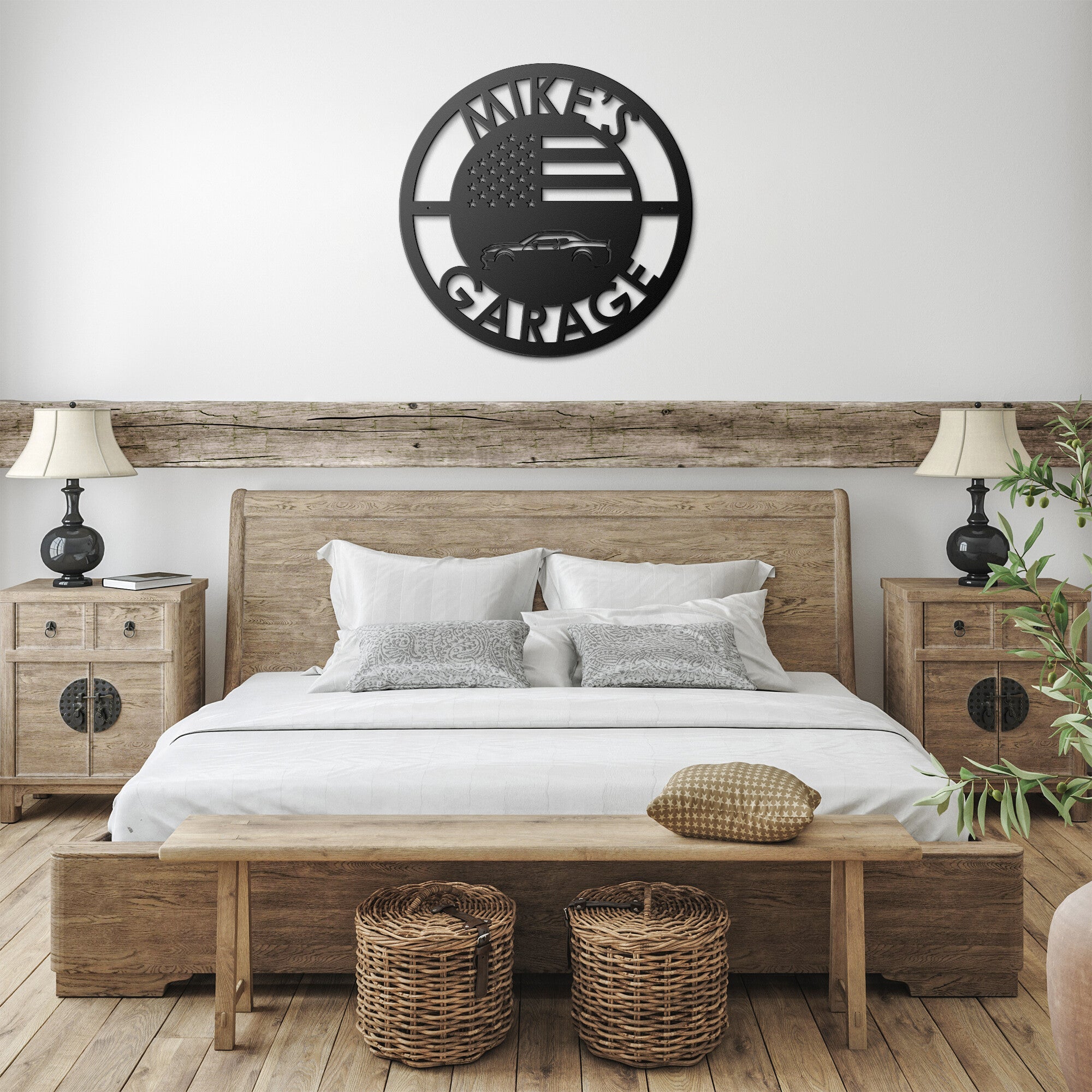Personalized Challenger Garage Sign - Cool Metal Signs