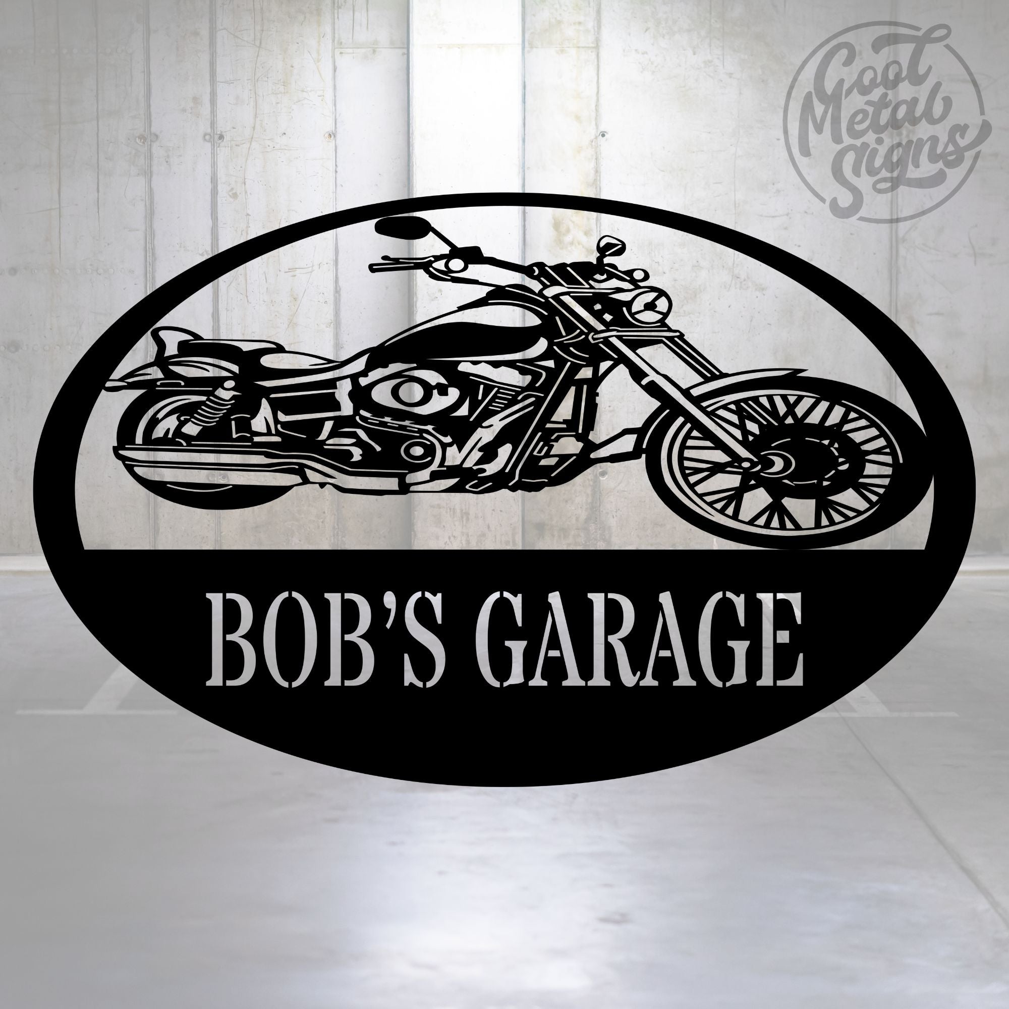 Personalized Chopper Motorcycle Sign - Cool Metal Signs