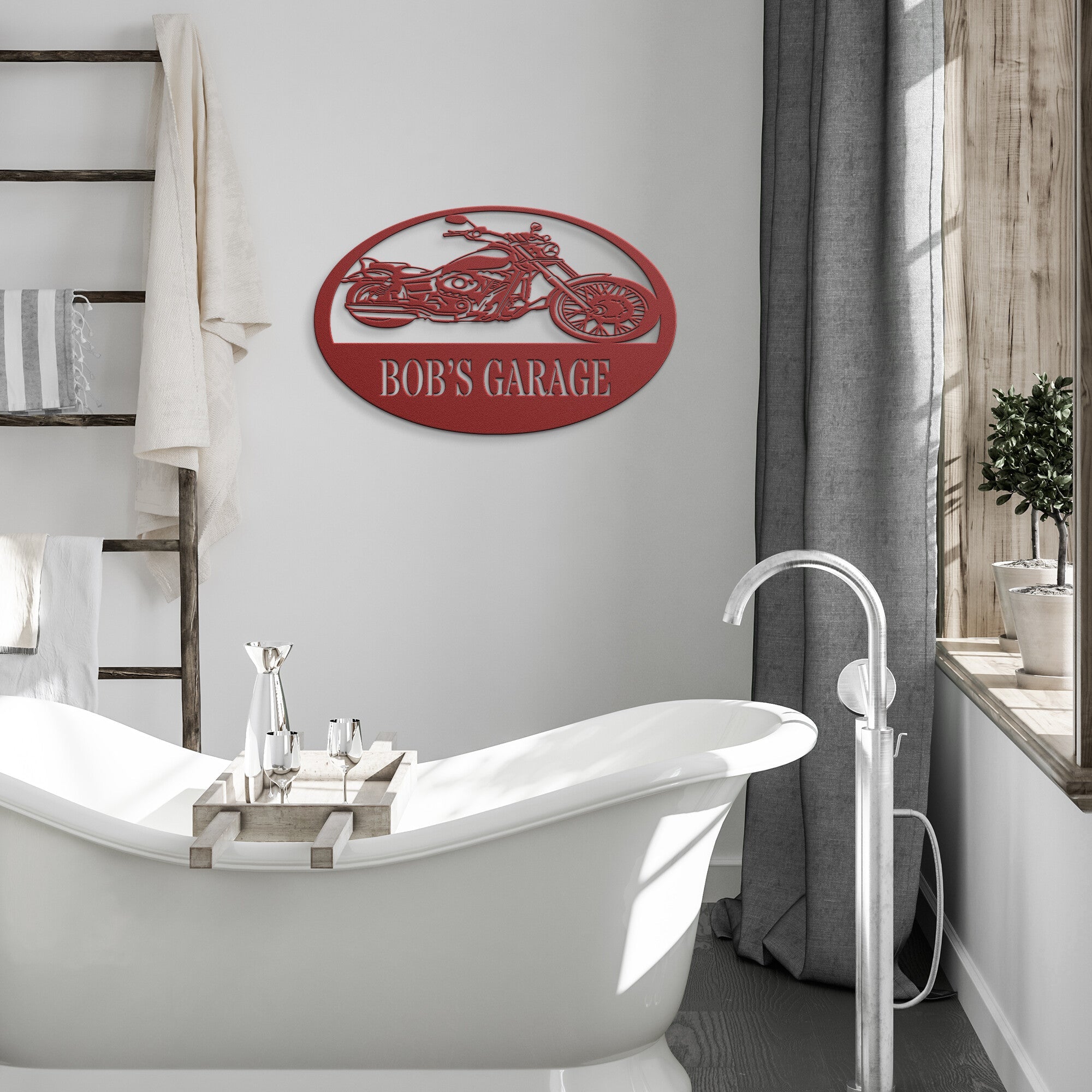 Personalized Chopper Motorcycle Sign - Cool Metal Signs