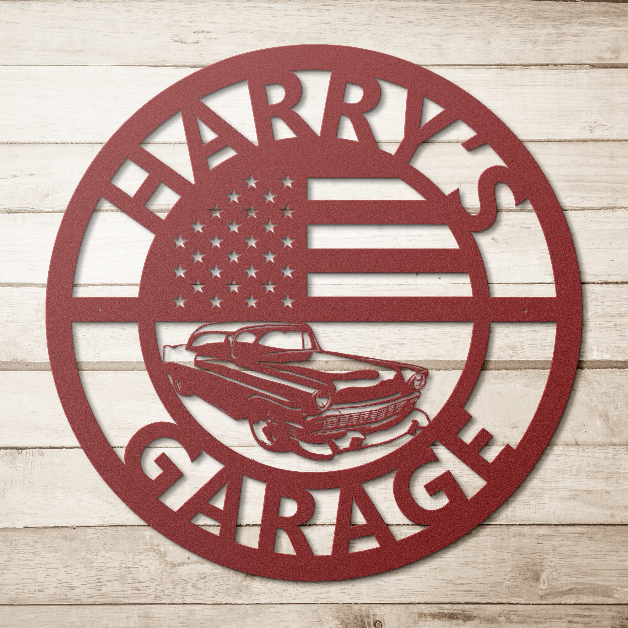 Personalized Classic Car Garage Sign - Cool Metal Signs