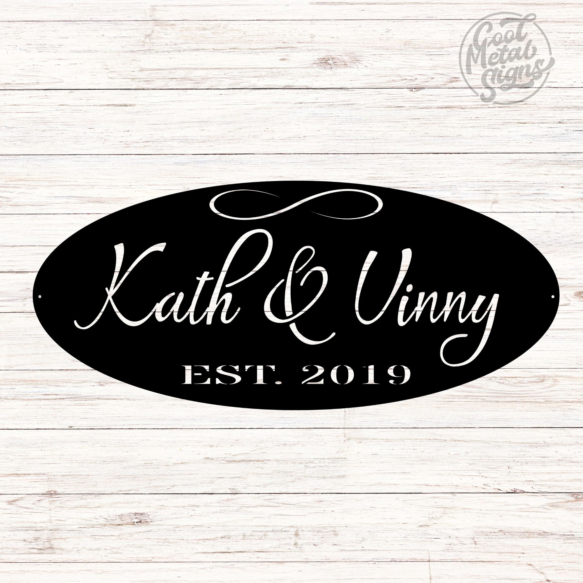 Personalized Couple Sign - Cool Metal Signs