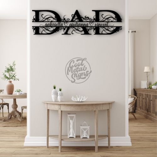 Personalized DAD Monogram - Cool Metal Signs