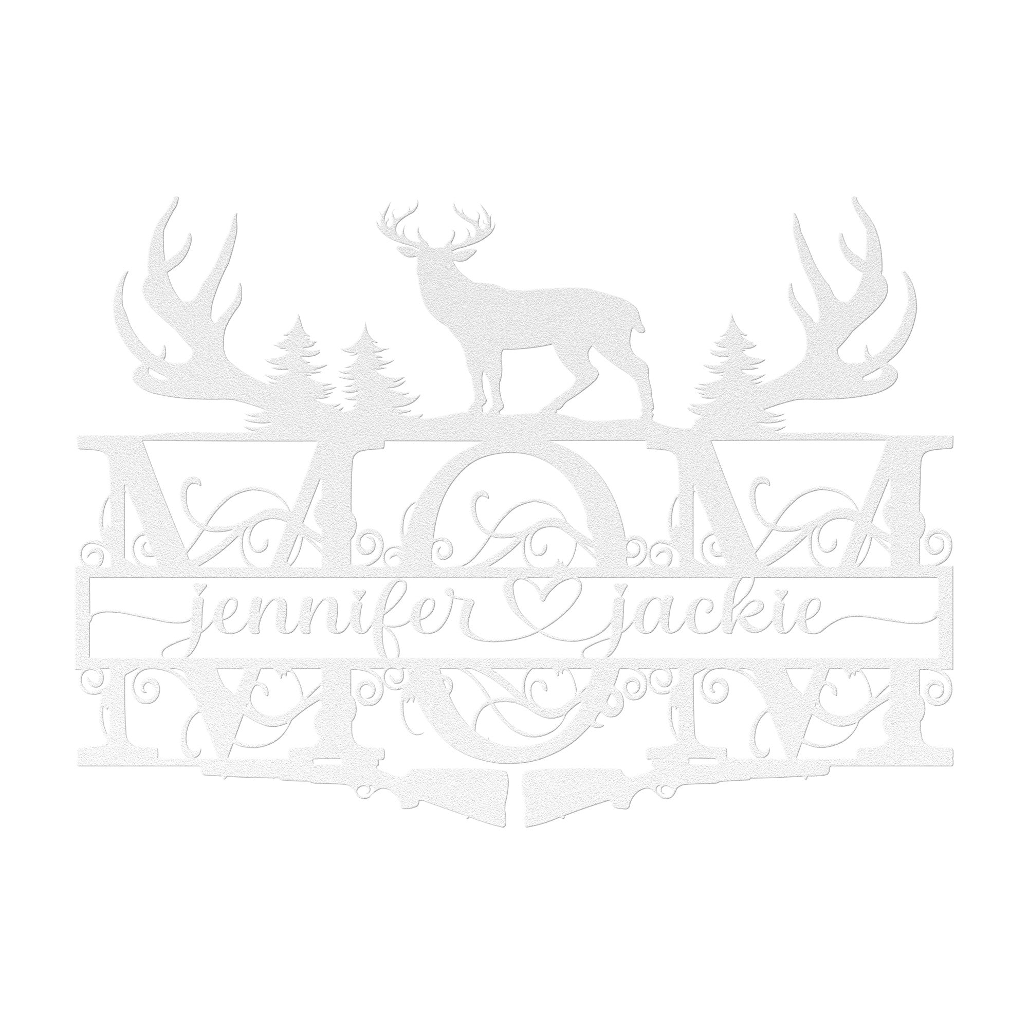 Personalized Deer Mom Sign - Cool Metal Signs