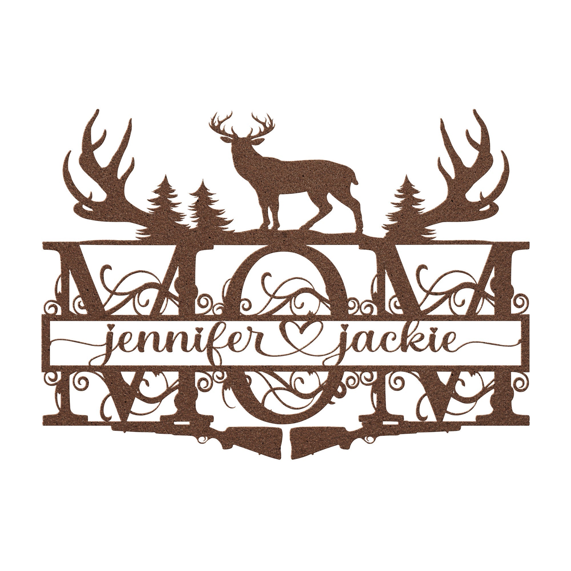 Personalized Deer Mom Sign - Cool Metal Signs