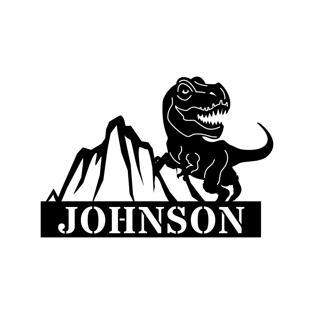 Personalized Dinosaur Sign - Cool Metal Signs