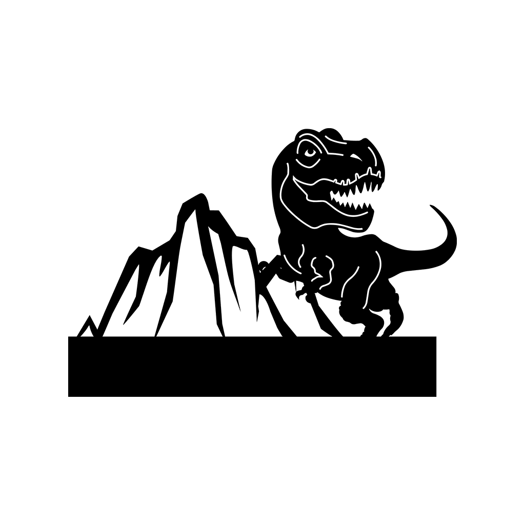 Personalized Dinosaur Sign - Cool Metal Signs