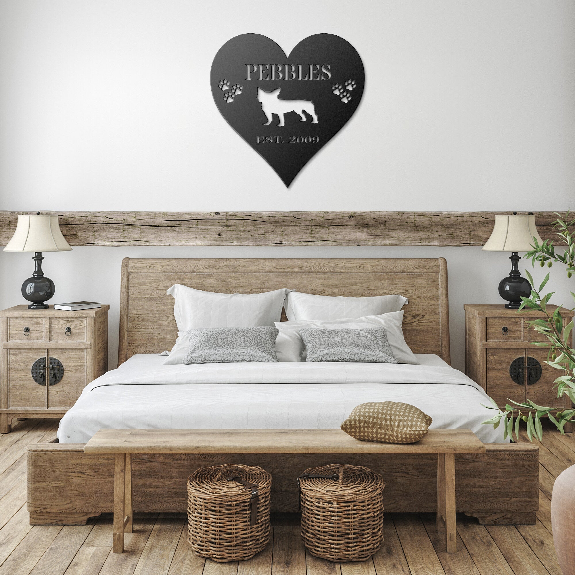 Personalized Dog Heart Sign - Cool Metal Signs