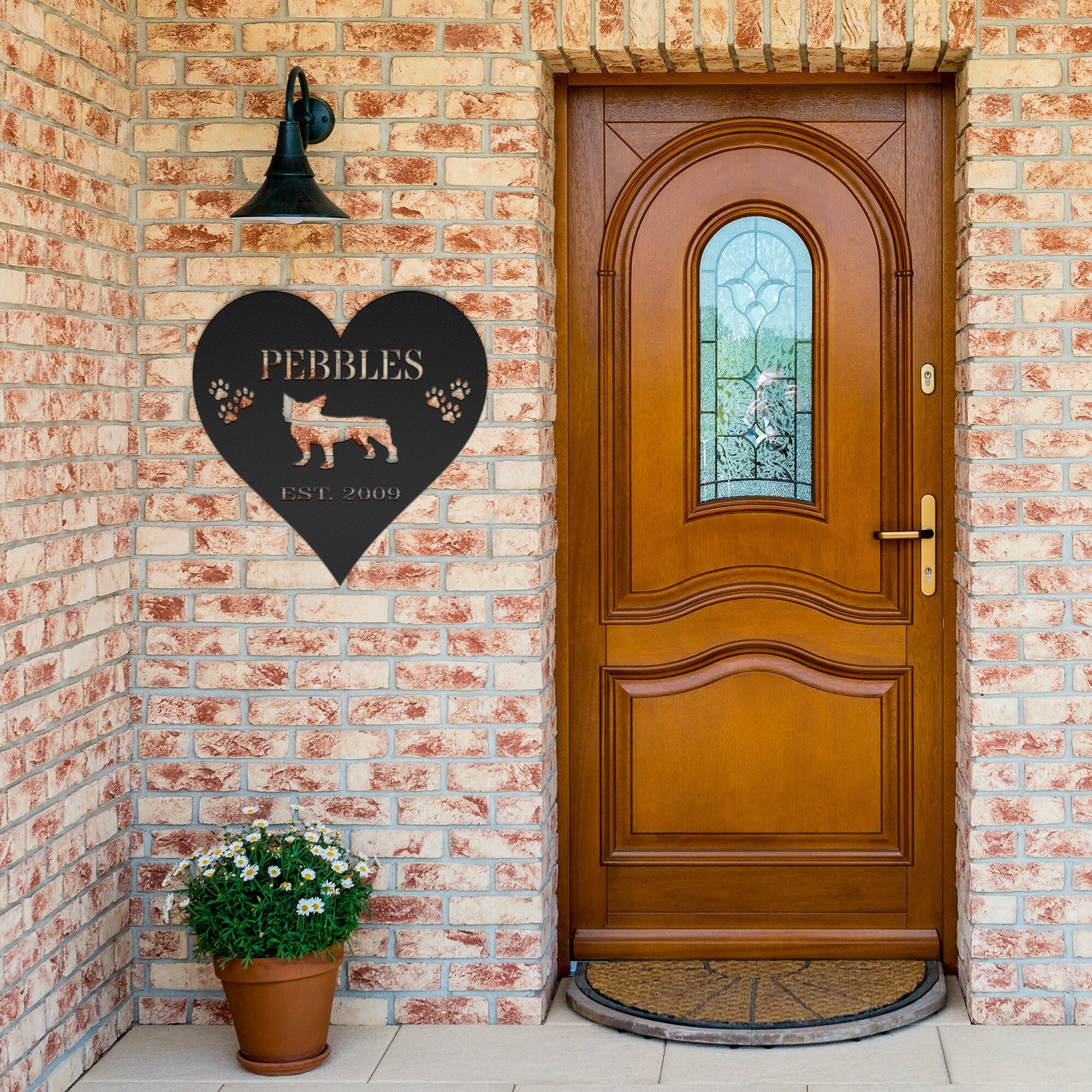 Personalized Dog Heart Sign - Cool Metal Signs