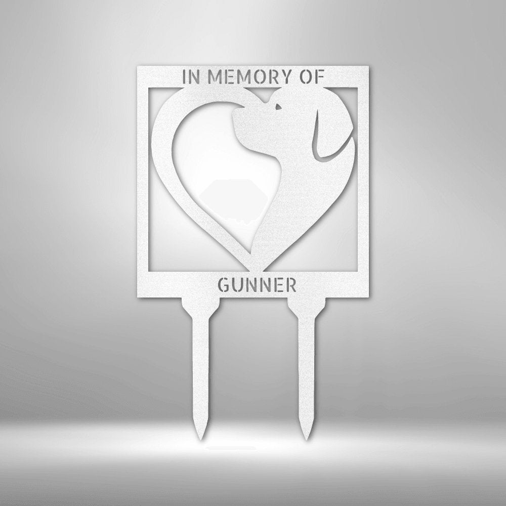 Personalized Dog Love Stake - Made in the USA - Cool Metal Signs