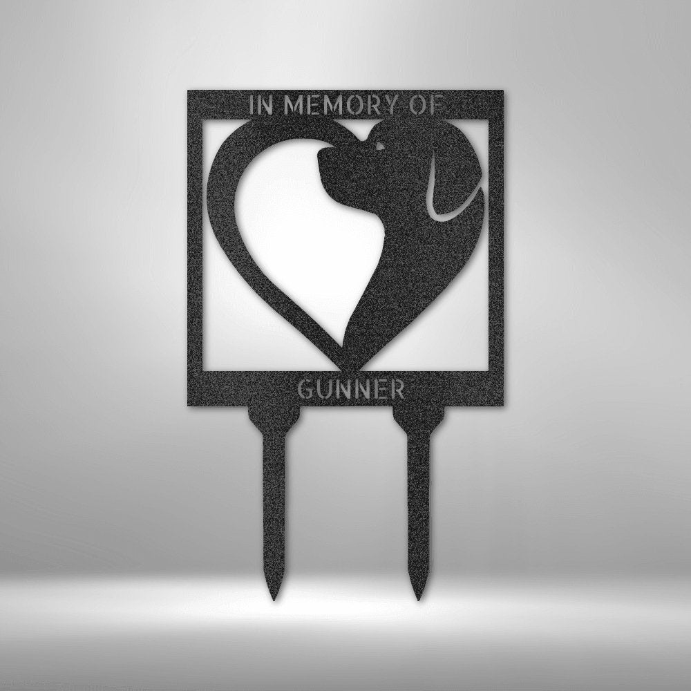 Personalized Dog Love Stake - Made in the USA - Cool Metal Signs
