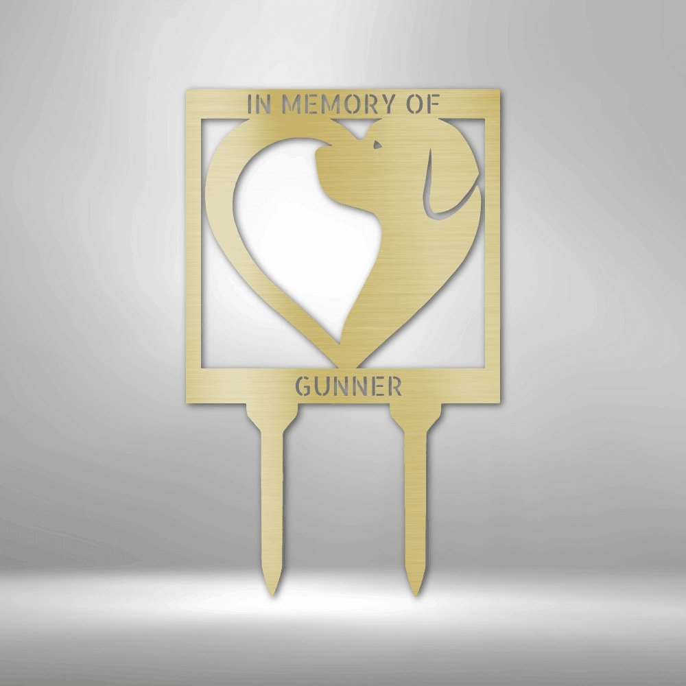 Personalized Dog Love Stake - Made in the USA - Cool Metal Signs