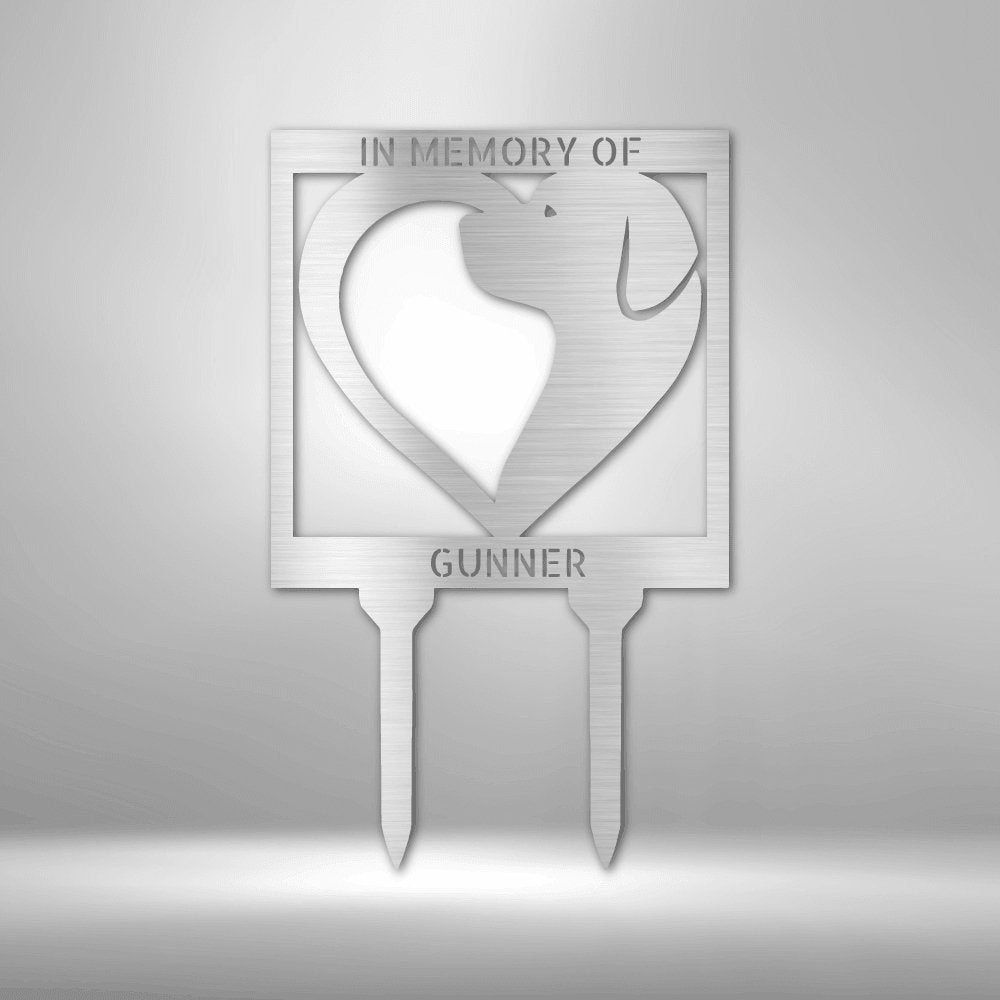 Personalized Dog Love Stake - Made in the USA - Cool Metal Signs