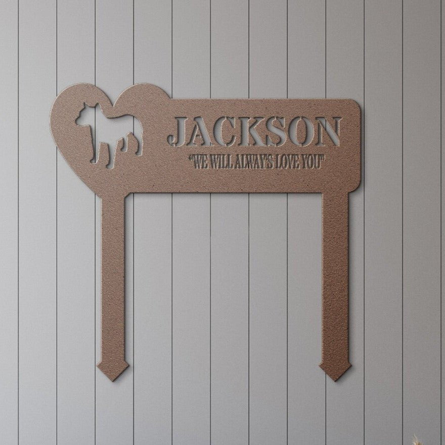 Personalized Dog Memorial Stake - Cool Metal Signs
