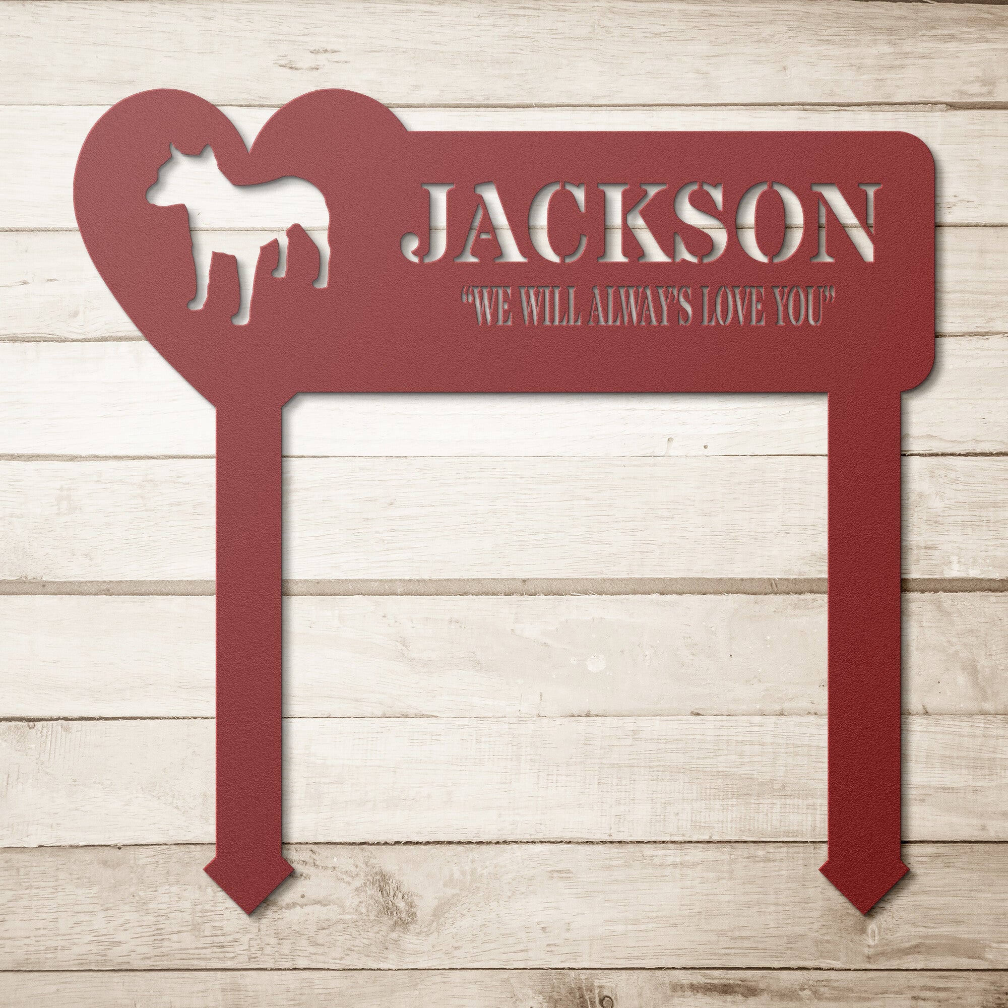 Personalized Dog Memorial Stake - Cool Metal Signs