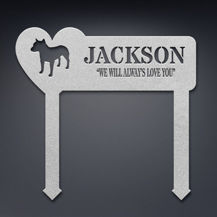Personalized Dog Memorial Stake - Cool Metal Signs
