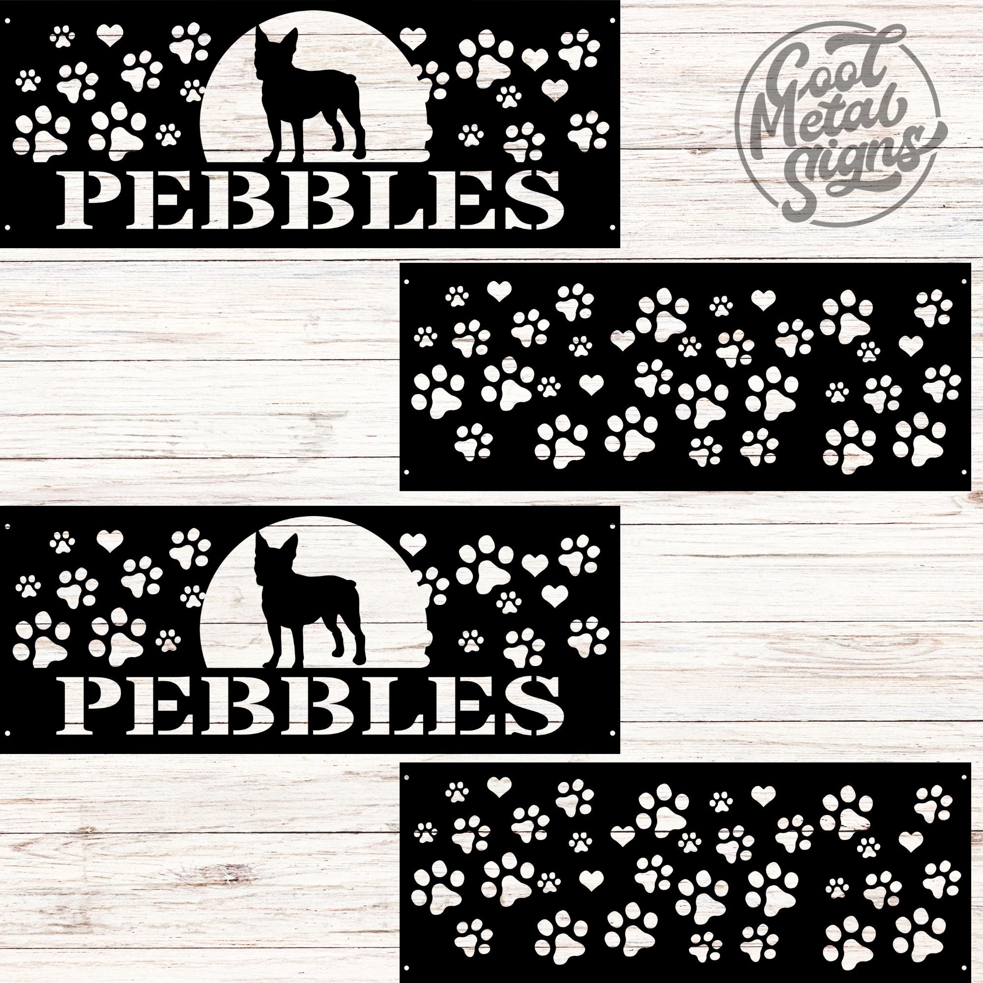 Personalized Dog Scene Fire Pit Ring - Cool Metal Signs