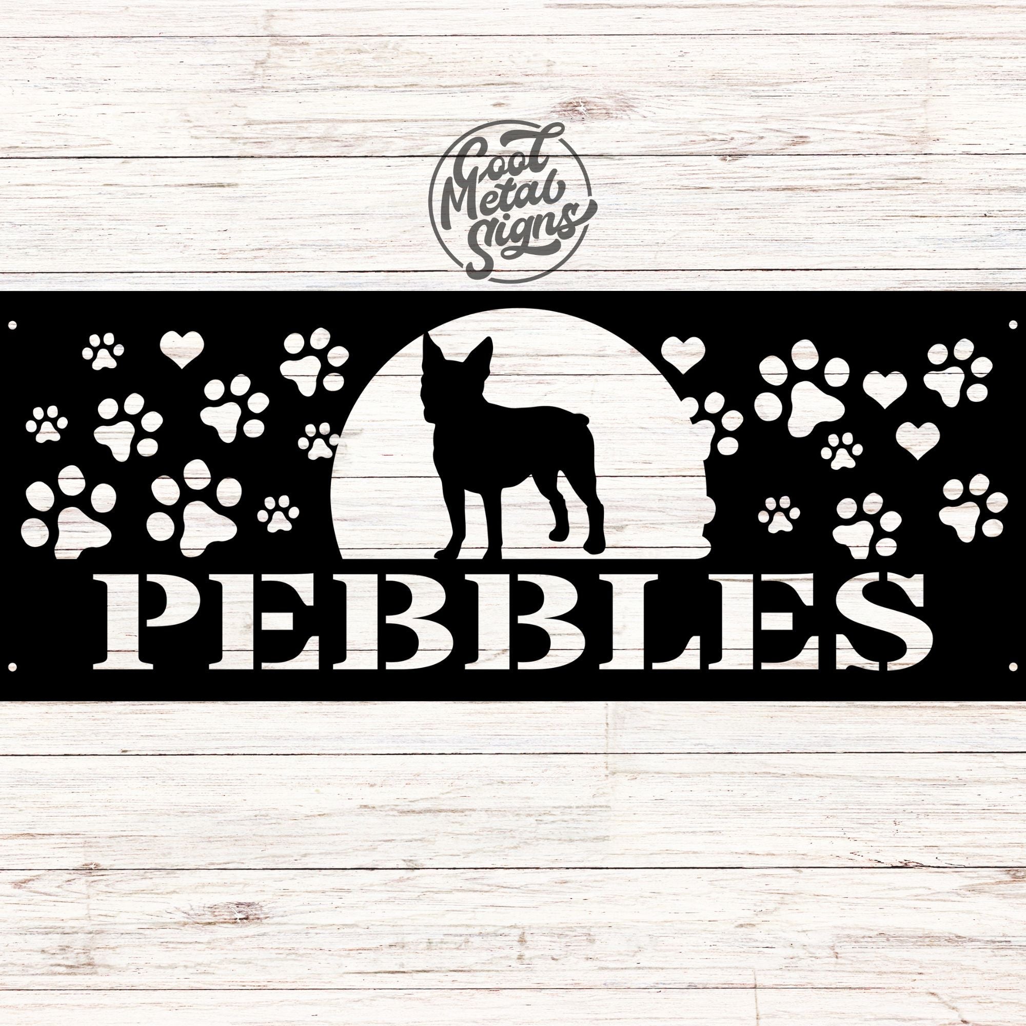 Personalized Dog Scene Fire Pit Ring - Cool Metal Signs