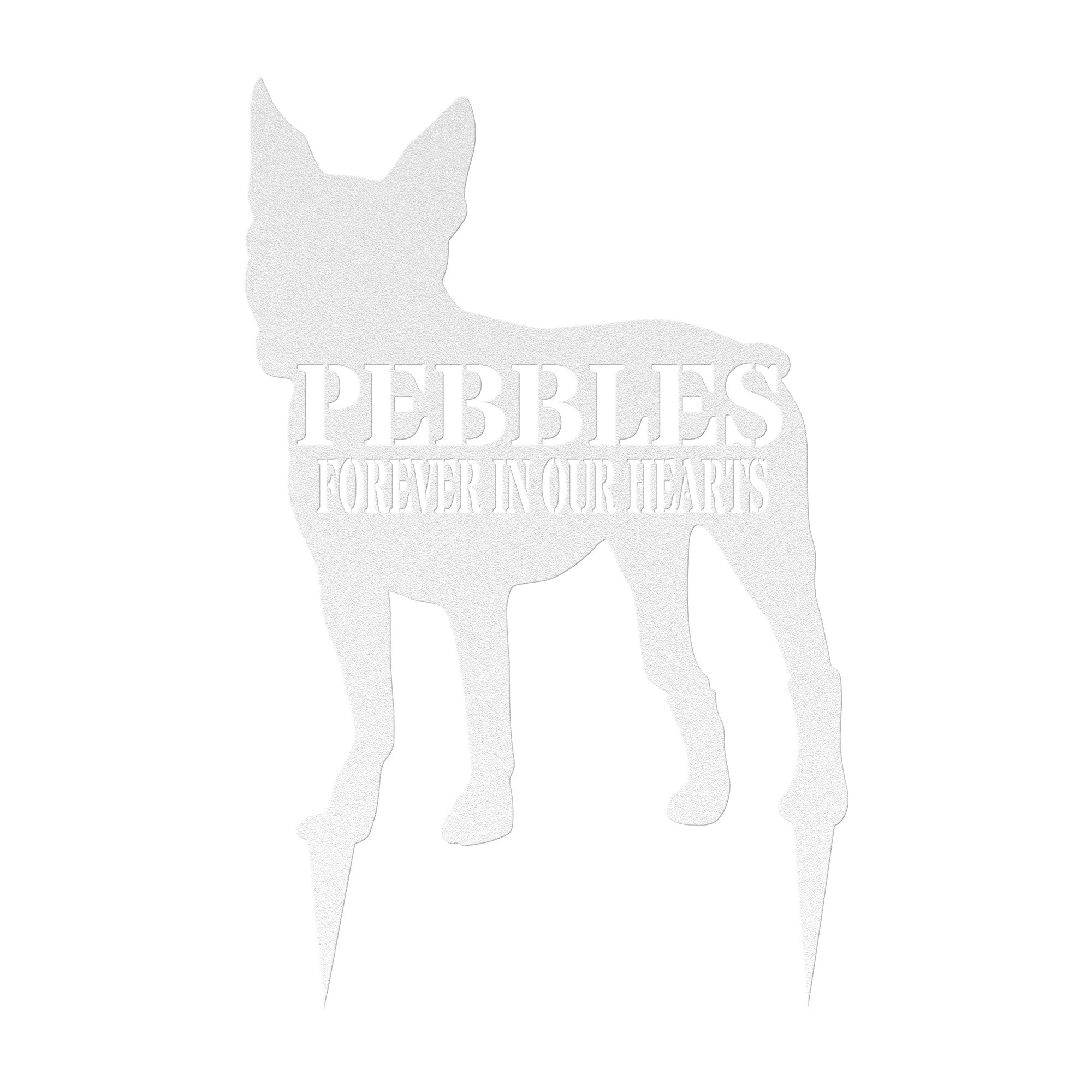 Personalized Dog Silhouette Stake - Cool Metal Signs